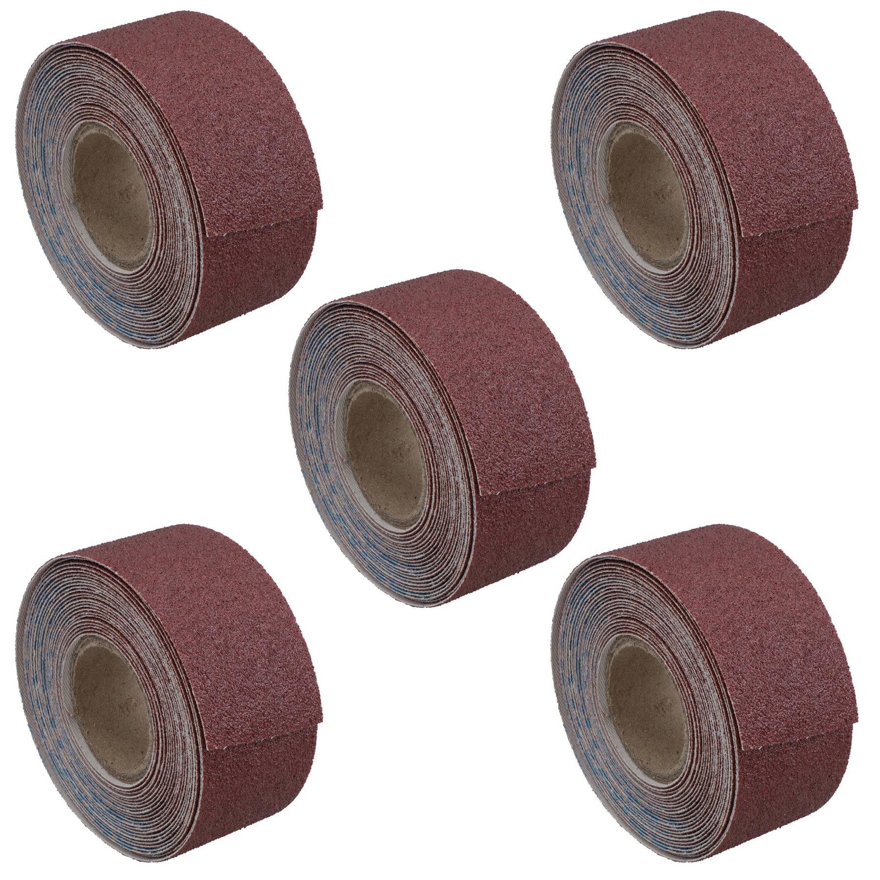 Rollo de tela de esmeril hoja de lijado abrasivo grano 80 3,8 cm x 460 cm óxido de aluminio - Imagen 15 de 21