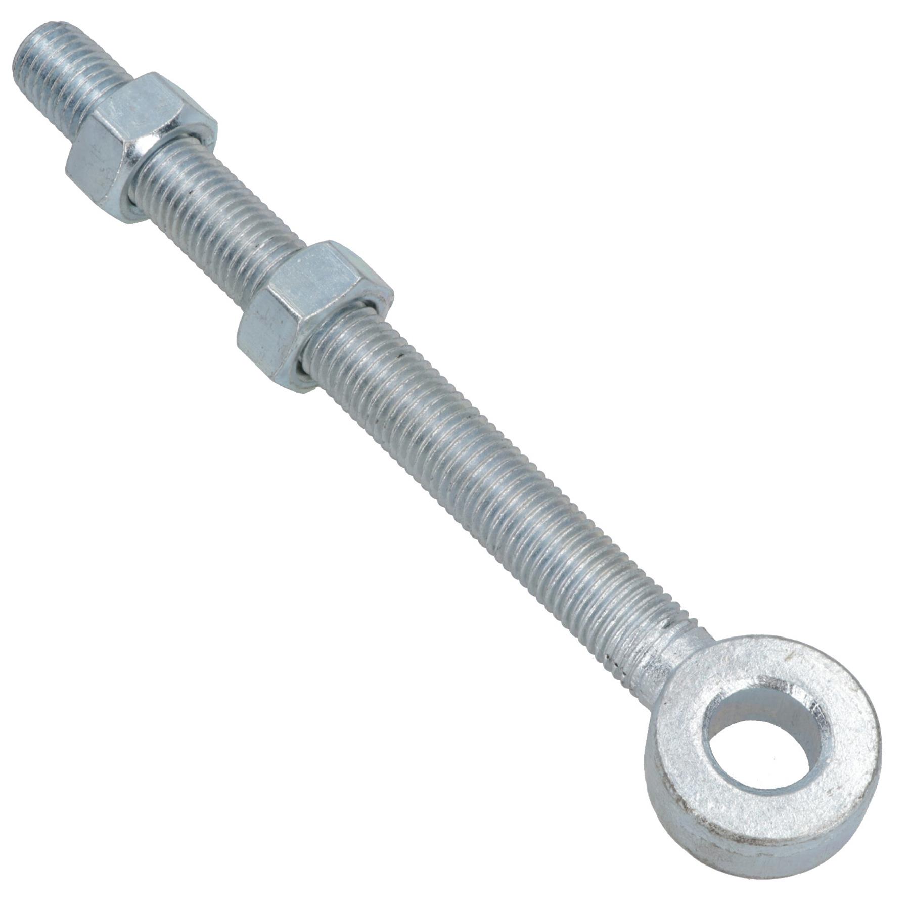 Swing Gate Long Eye Bolts Hinge + Nuts Adjustable Zinc Plated 12mm – 24mm - Picture 41 of 66