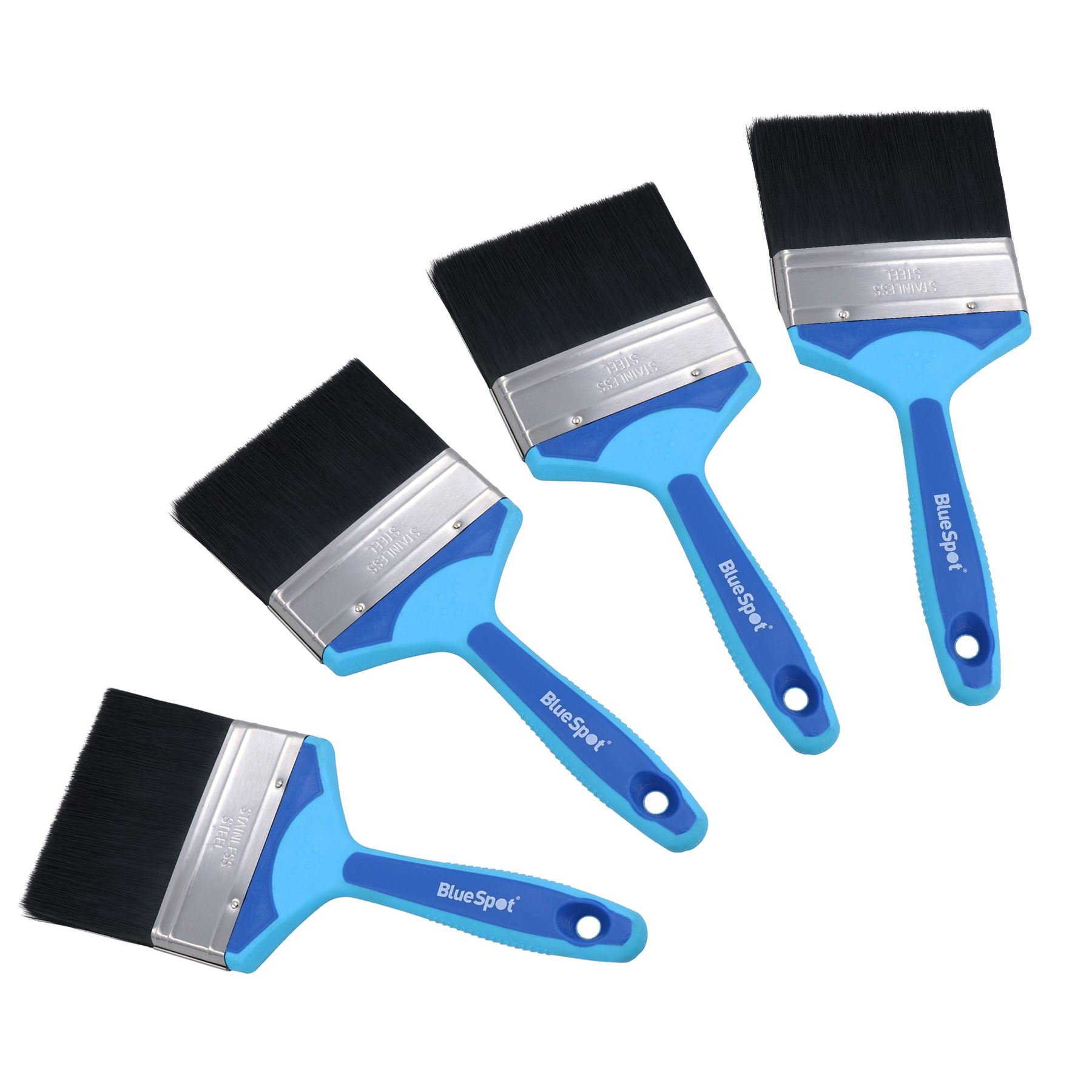 4 Zoll (100 mm) synthetischer Pinsel Malerei + Dekorpinsel Soft Grip Griff - Bild 6 von 8