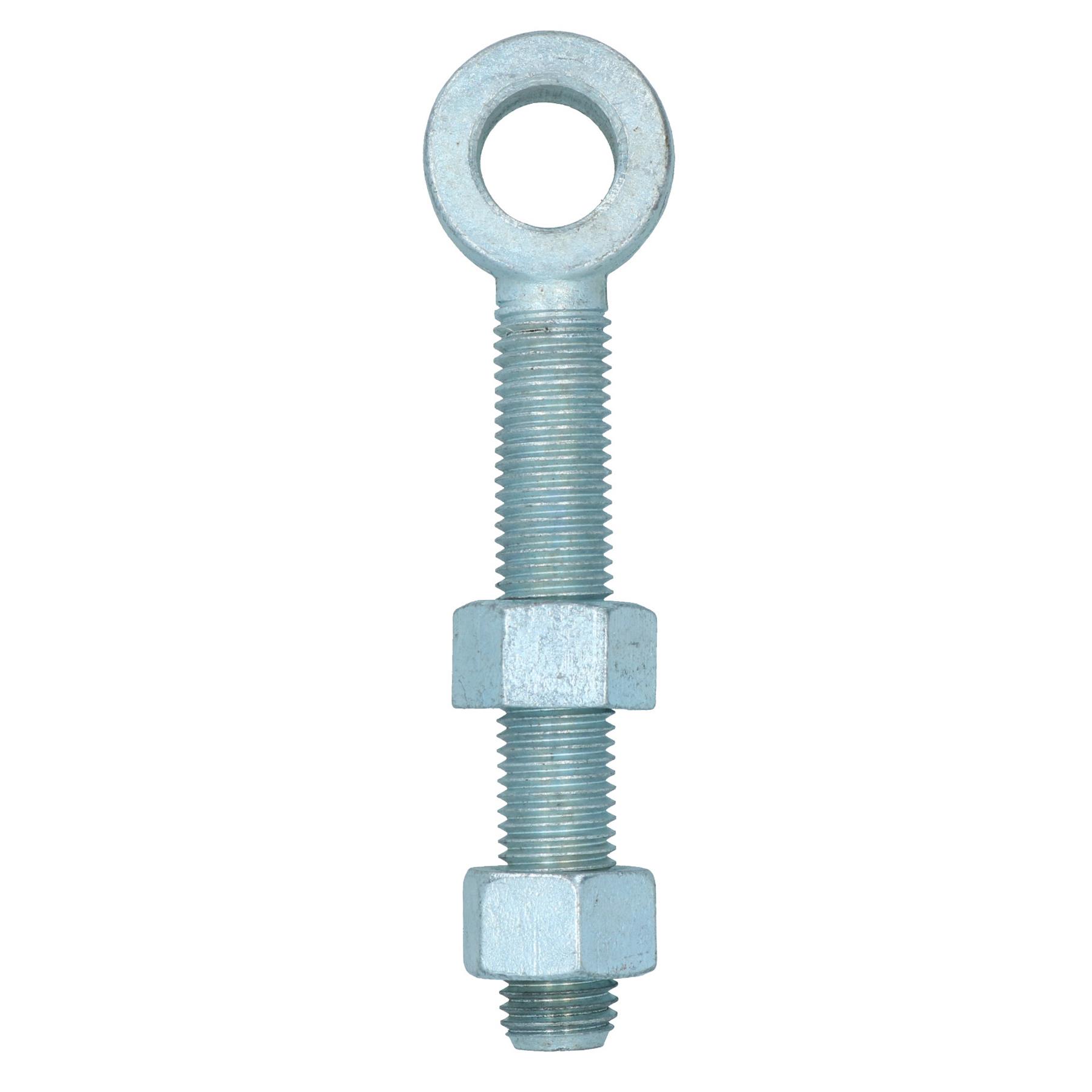 Swing Gate Long Eye Bolts Hinge + Nuts Adjustable Zinc Plated 12mm – 24mm - Picture 60 of 66