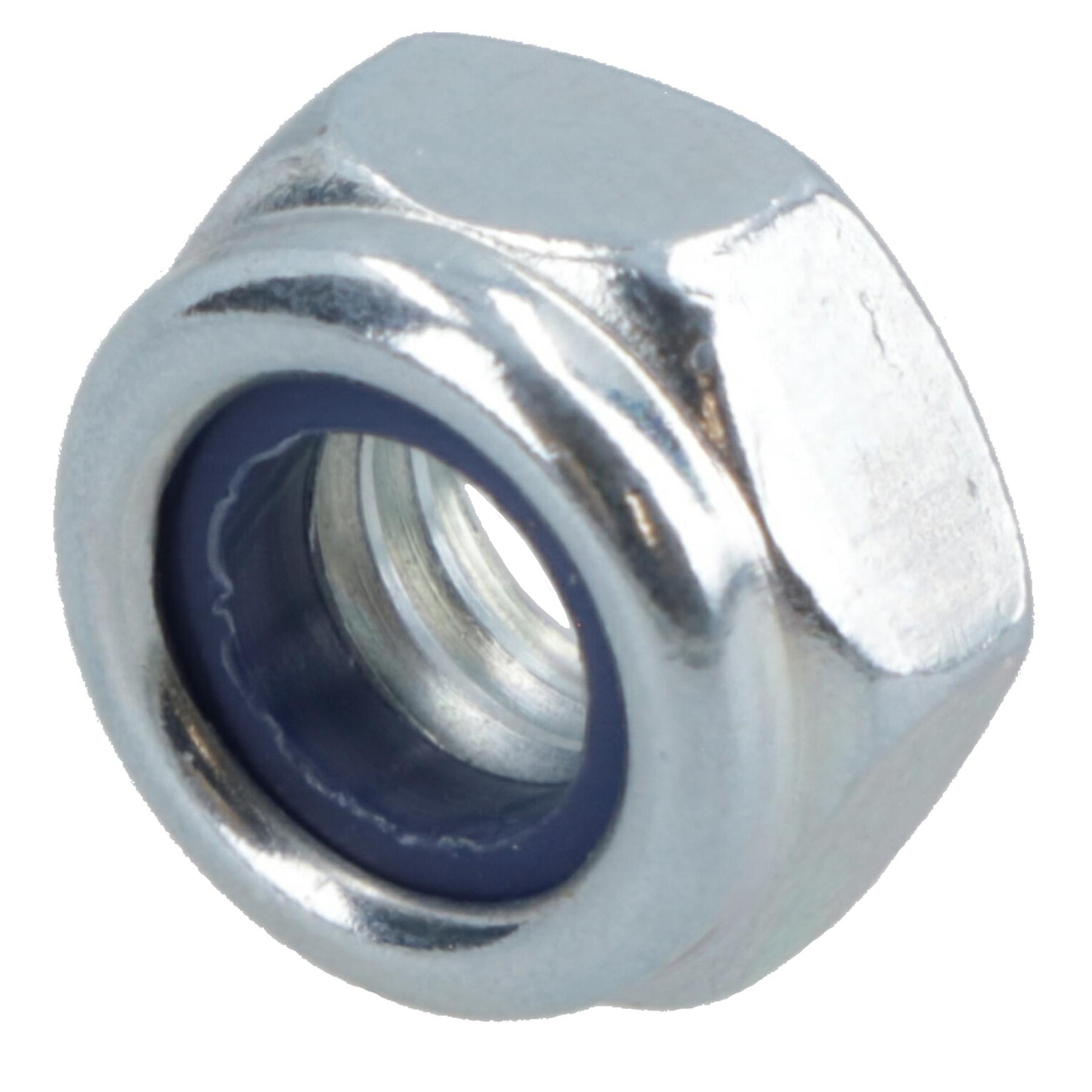 Sujetador de tuercas Nyloc M5 x 0,8 mm tuercas métricas hexagonales grado 8 galvanizado - Imagen 20 de 36