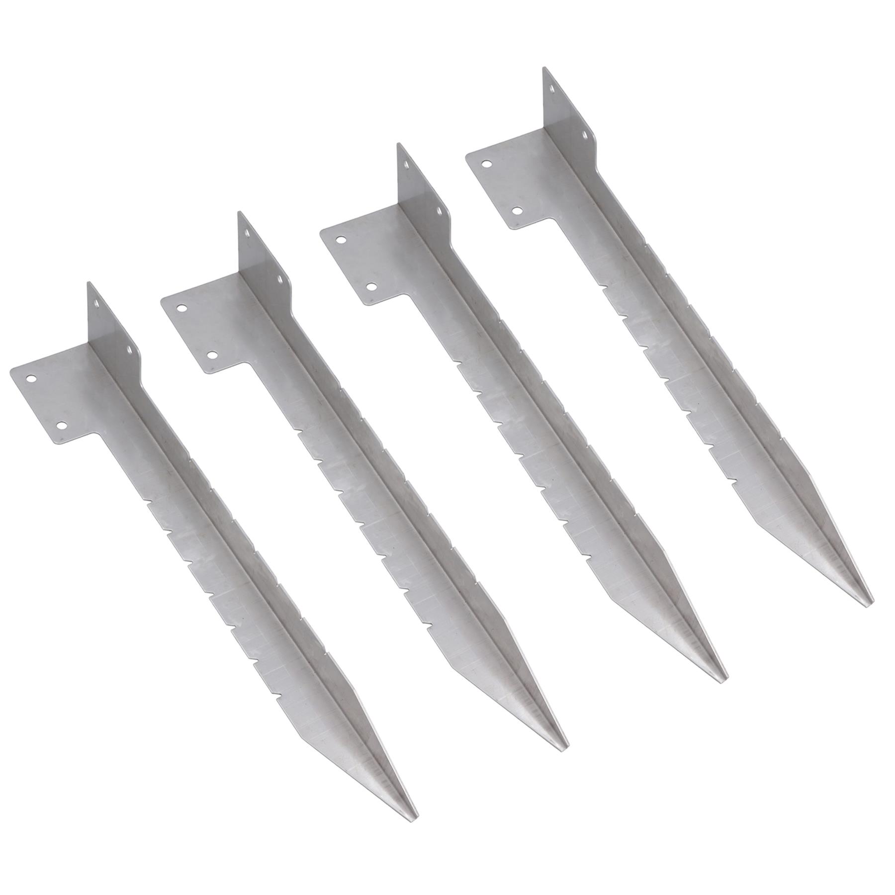 Pico de estaca de acero inoxidable con soporte de esquina individual para cama de jardín 440 mm - Imagen 25 de 51