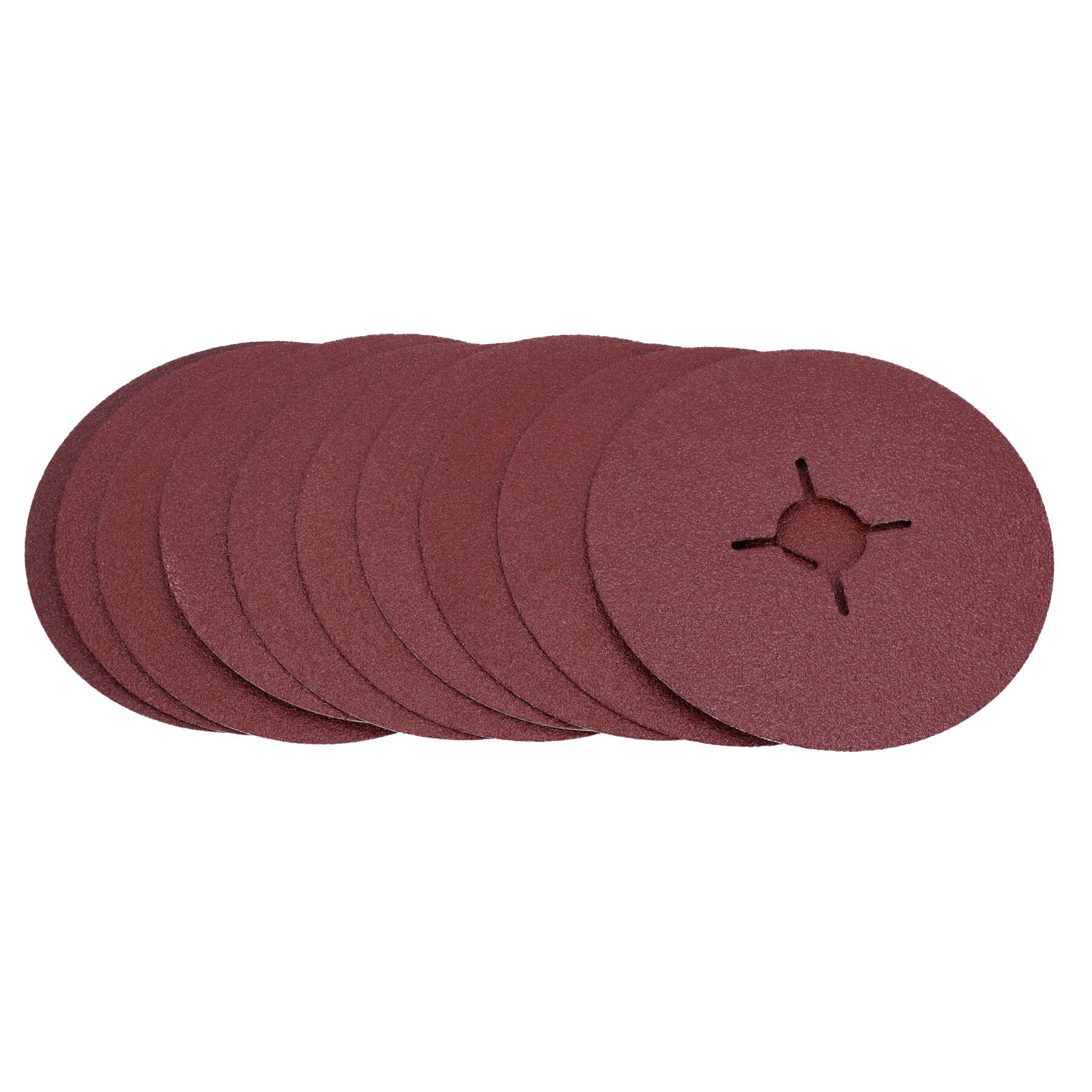 115mm Fibre Sanding Discs 60 Grit Medium Disc For 4-1/2” Backing Pad - Picture 2 of 10