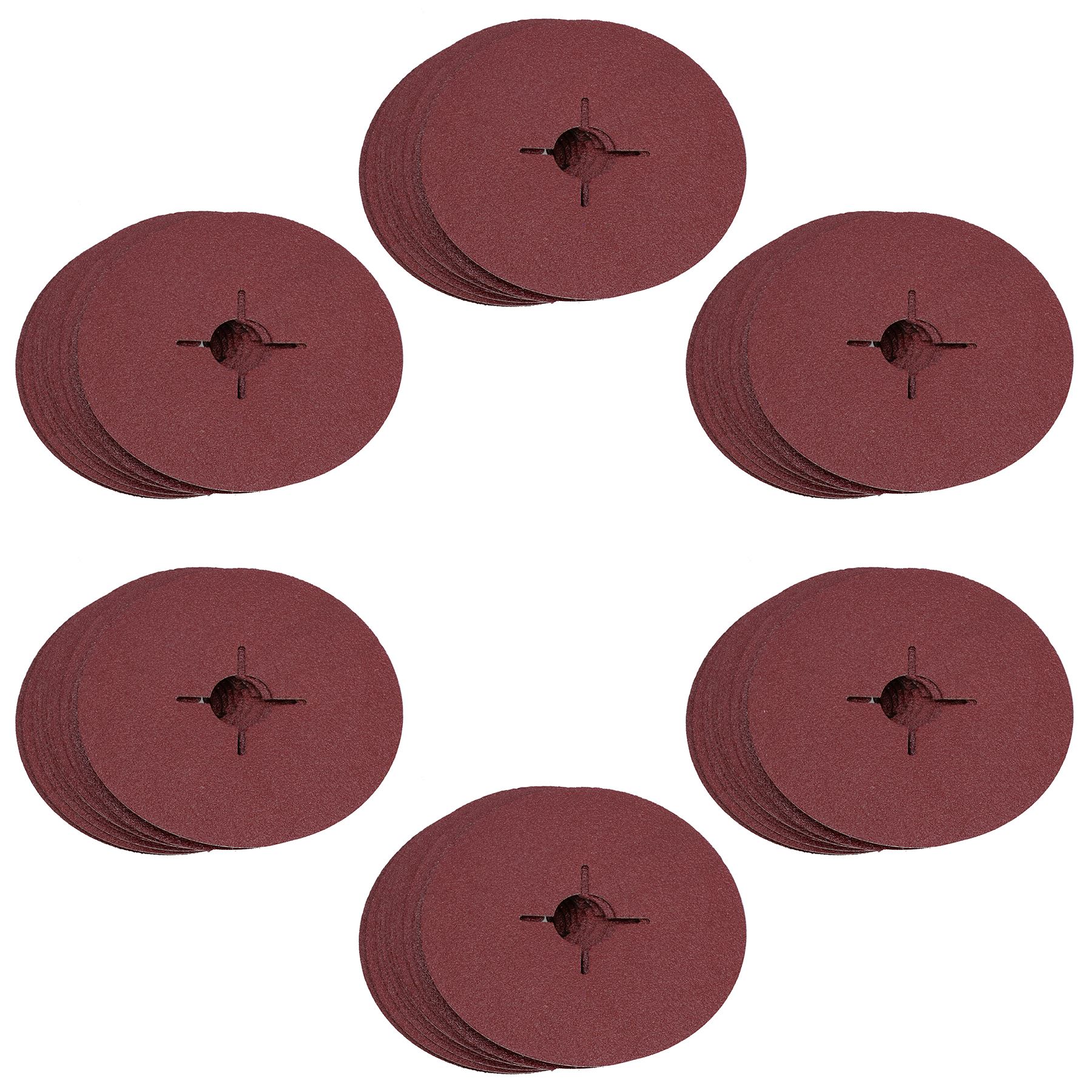 115mm Fibre Sanding Discs 60 Grit Medium Disc For 4-1/2” Backing Pad - Picture 7 of 10
