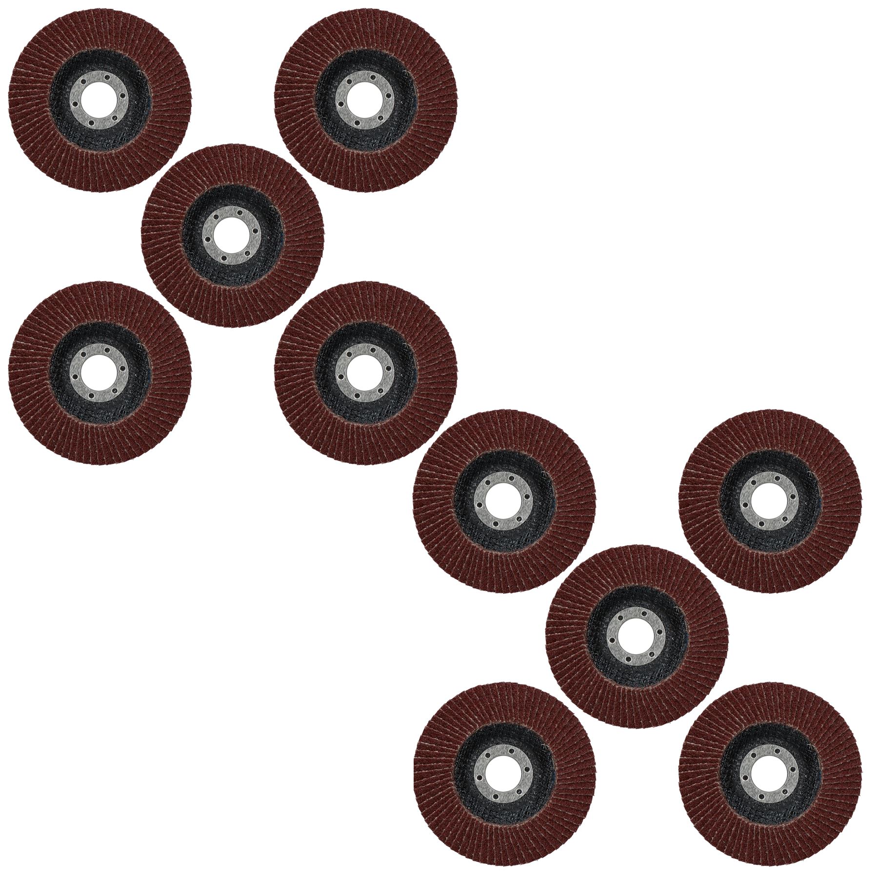 40 / 60 / 80 Grit Flap Discs Sanding Grinding For 4-1/2″ Angle Grinders