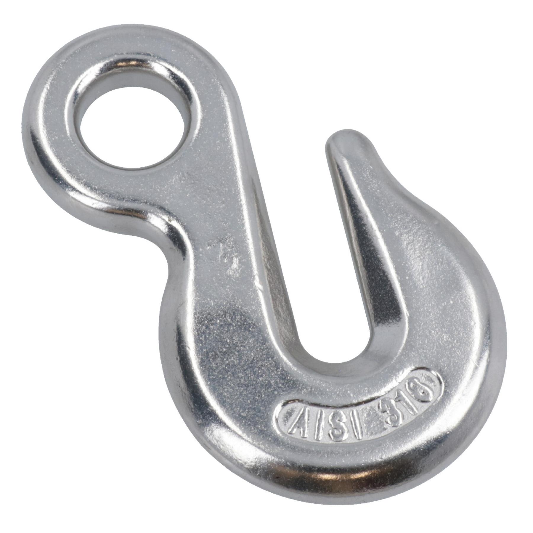 Gancho de agarre de ojo de 8 mm (5/16 pulgadas) soporte de cadena de acero inoxidable 316 elevación marina - Imagen 2 de 21
