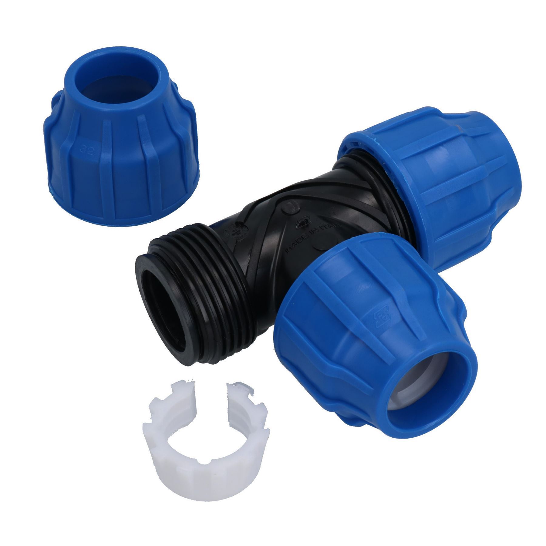 MDPE Water Pipe Connector Tee T Piece Connector Fitting 32mm x 32mm x 32mm - Picture 12 of 19