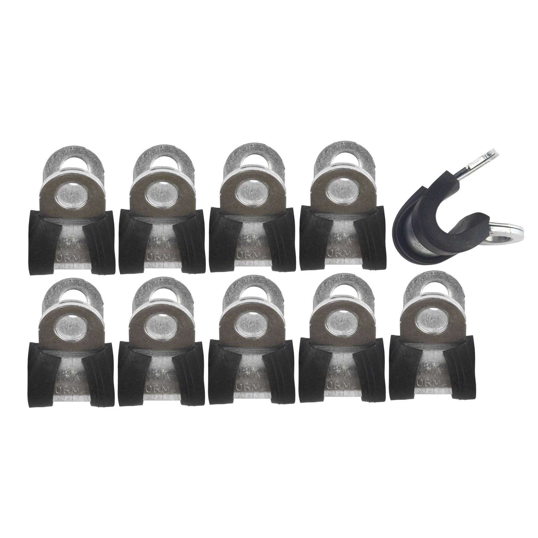 Brake Pipe Clips Rubber Lined P Clips Mounting Brackets Fixings 3/16 – 5/8 - Picture 2 of 5