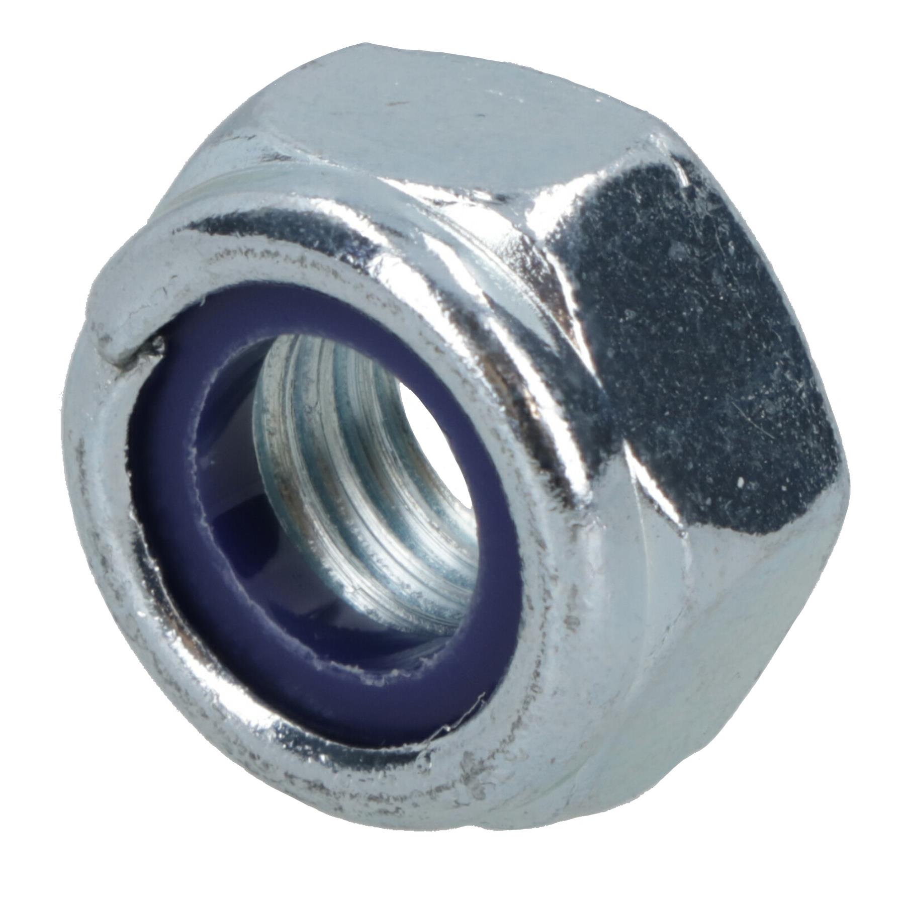 Sujetador de tuercas Nyloc M8 x 1,25 mm tuercas métricas hexagonales grado 8 galvanizado - Imagen 35 de 36