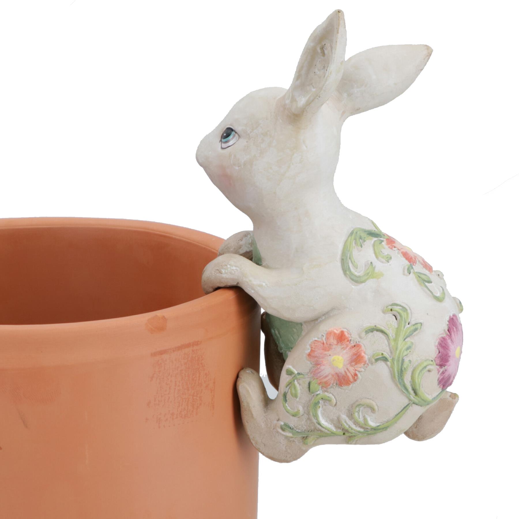 Hedgehog Rabbit Turtle & Snail Plant Pot Hanger Garden Ornament Statue Vase - Picture 9 of 27
