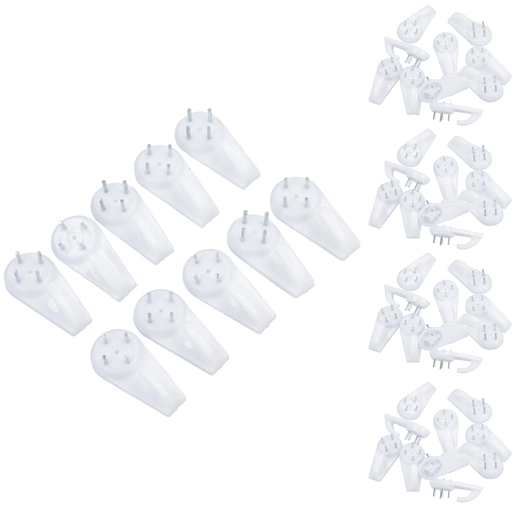Hard Wall Nail In Hanging Hooks For Photo Frames Mirrors Pictures 40mm Large - Picture 15 of 21