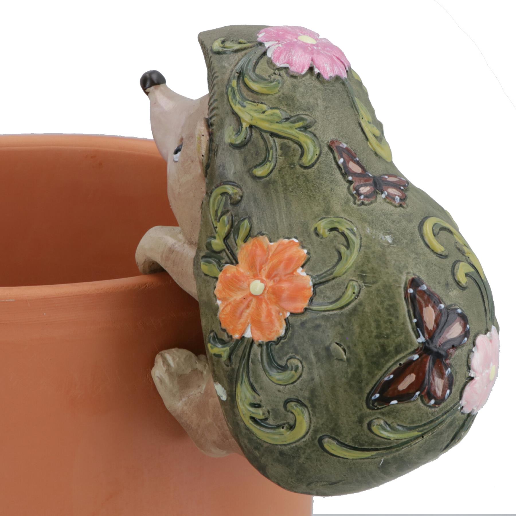 Hedgehog Rabbit Turtle & Snail Plant Pot Hanger Garden Ornament Statue Vase - Picture 7 of 27