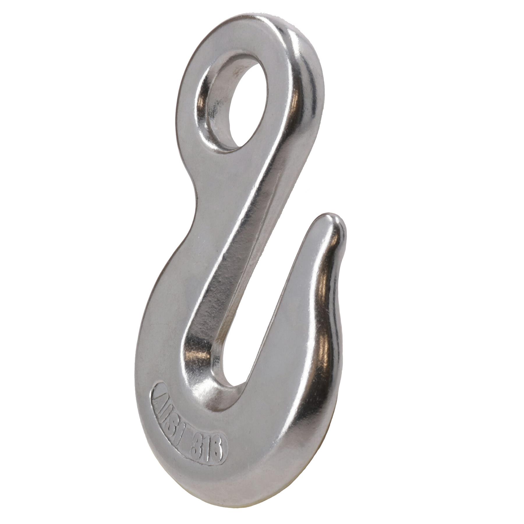 Gancho de agarre de ojo de 8 mm (5/16 pulgadas) soporte de cadena de acero inoxidable 316 elevación marina - Imagen 21 de 21