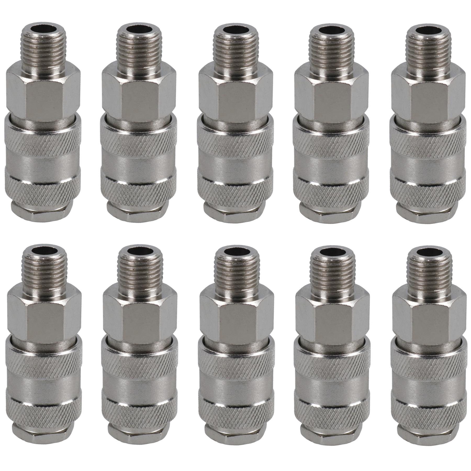 Connettore accoppiatore tubo sgancio rapido Euro Air Line 1/4 BSP filetto maschio - Foto 25 di 36