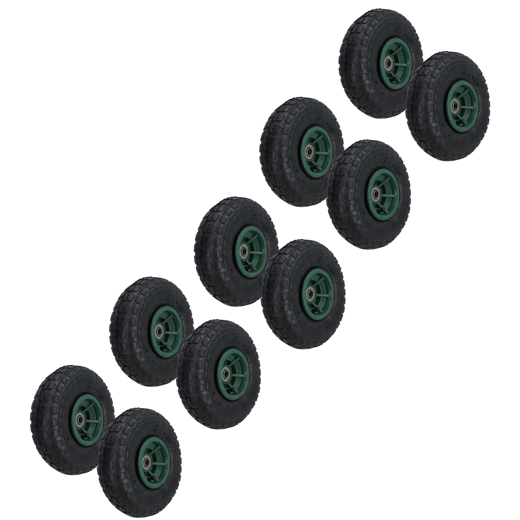 Ruota pneumatica 10 pollici per carrelli camion a sacco carriole foro 16 mm - Foto 29 di 35