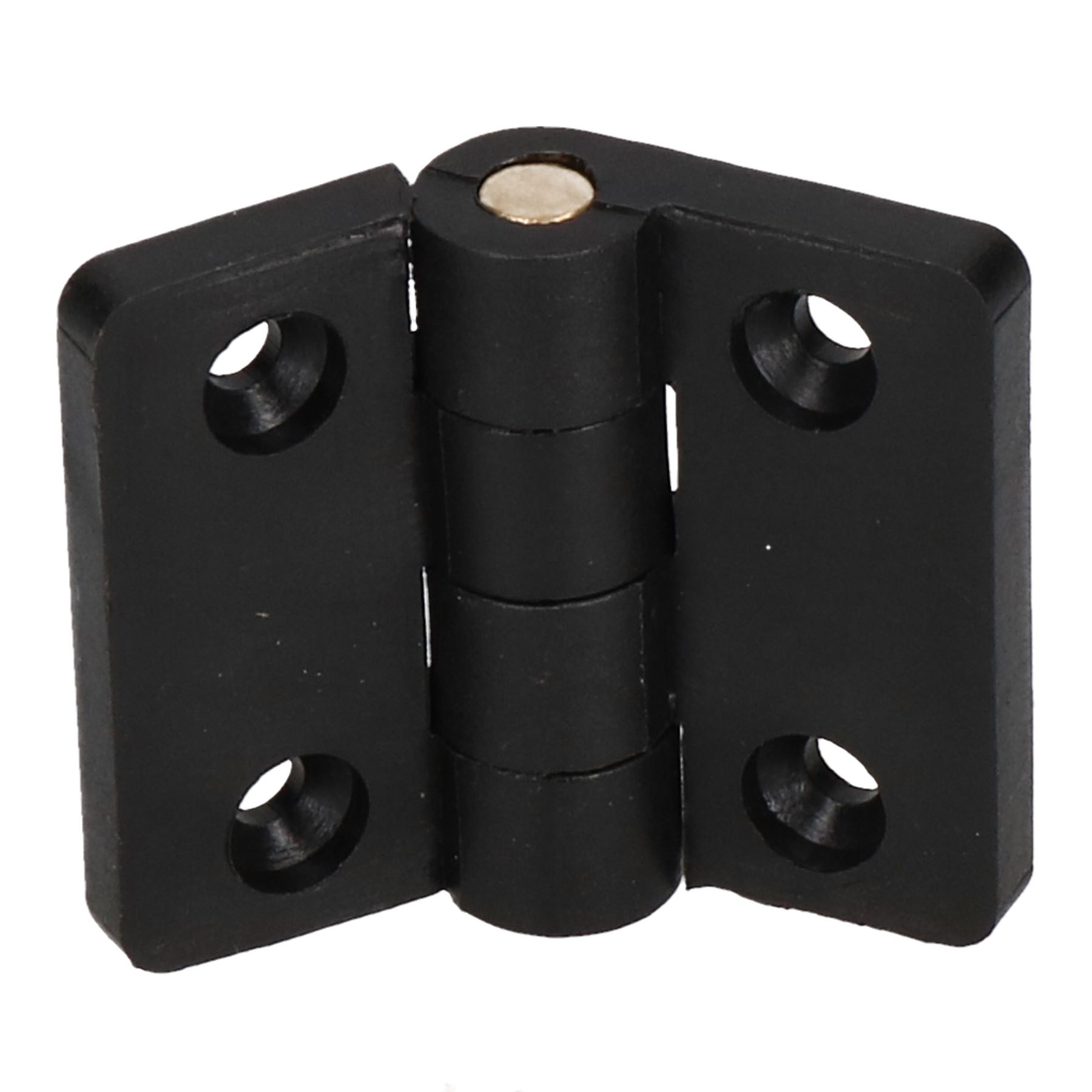 Black Reinforced Nylon Plastic Hinge 40x48mm Italian Made Industrial Quality - Picture 4 of 7