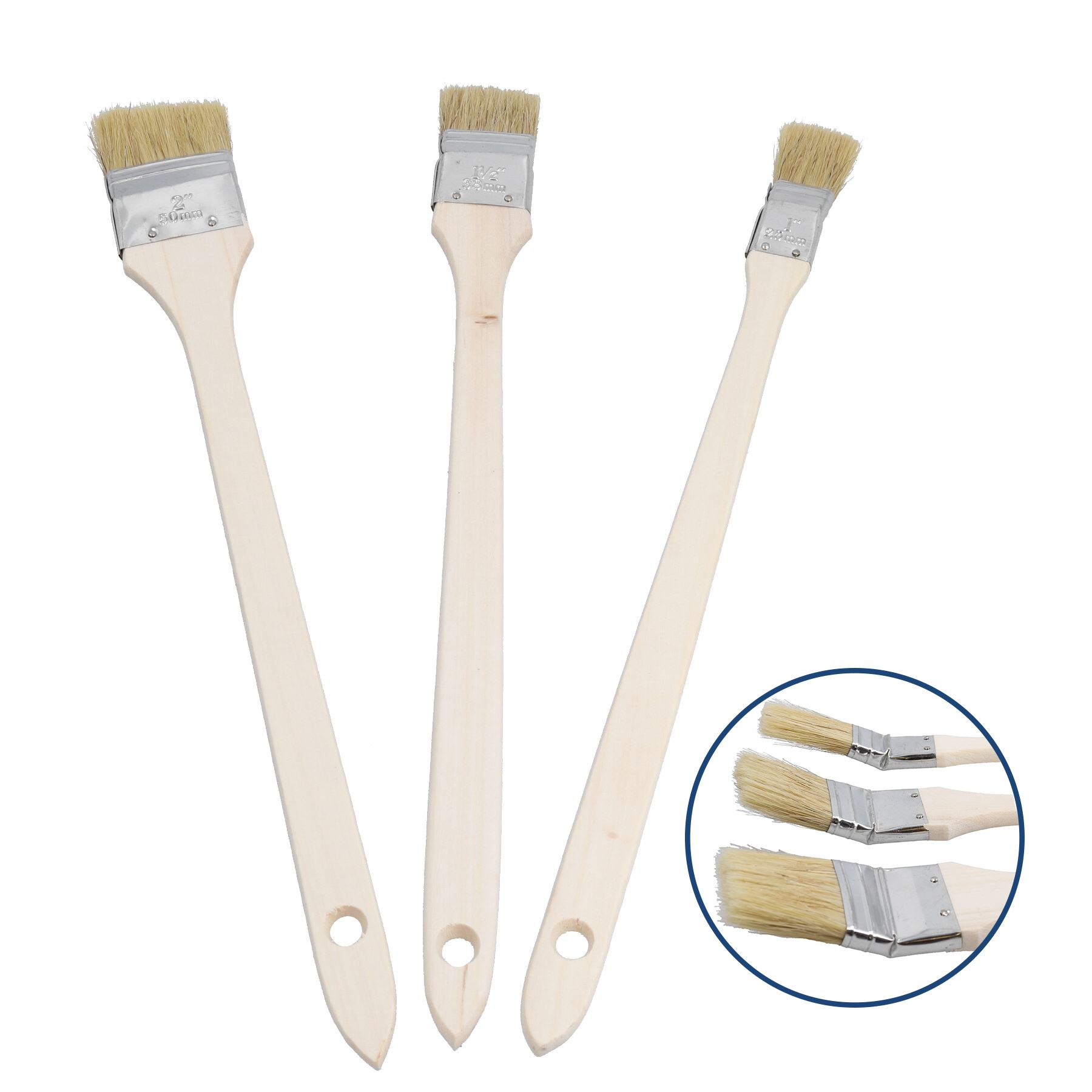 Long Reach Angled Radiator Paint Brush 25mm – 50mm Head Width 400mm Long - Picture 2 of 7