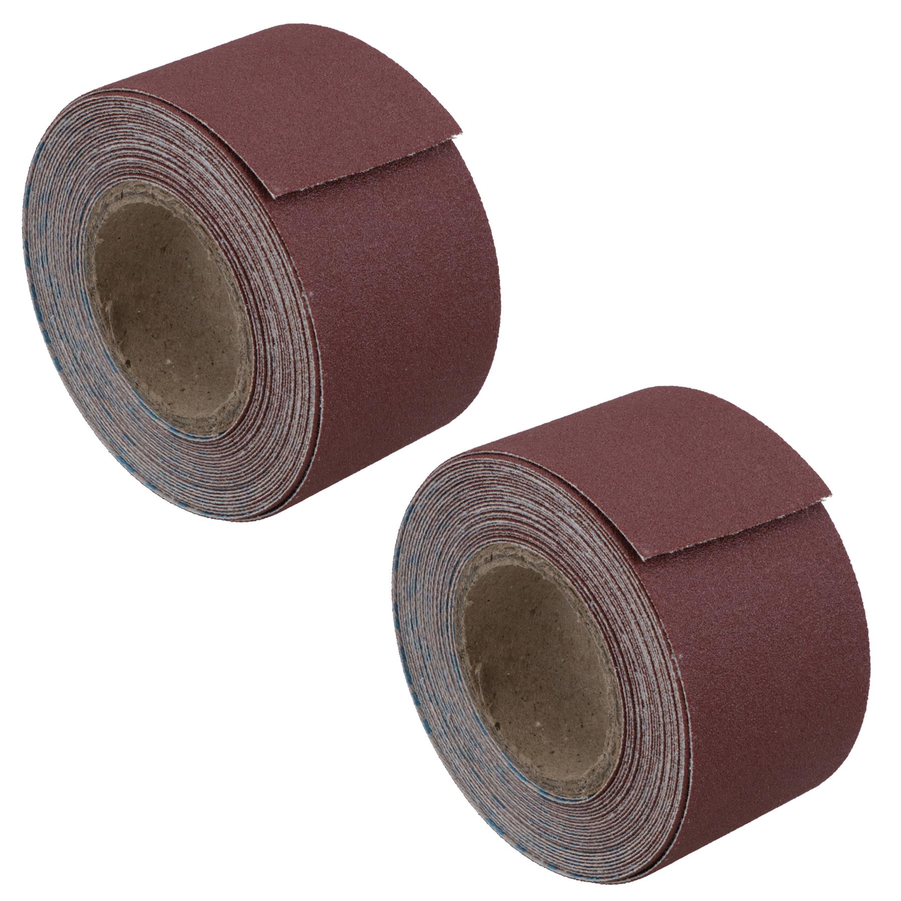 Hoja de lijado abrasiva rollo de tela esmerilada 180 grano 3,8 cm x 460 cm óxido de aluminio - Imagen 8 de 21