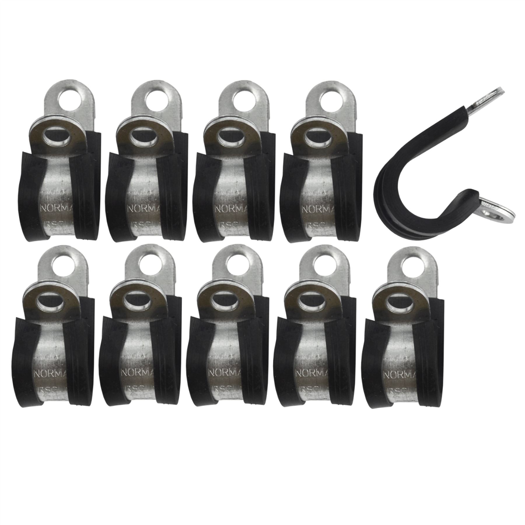 Brake Pipe Clips Rubber Lined P Clips Mounting Brackets Fixings 3/16 – 5/8 - Picture 5 of 5