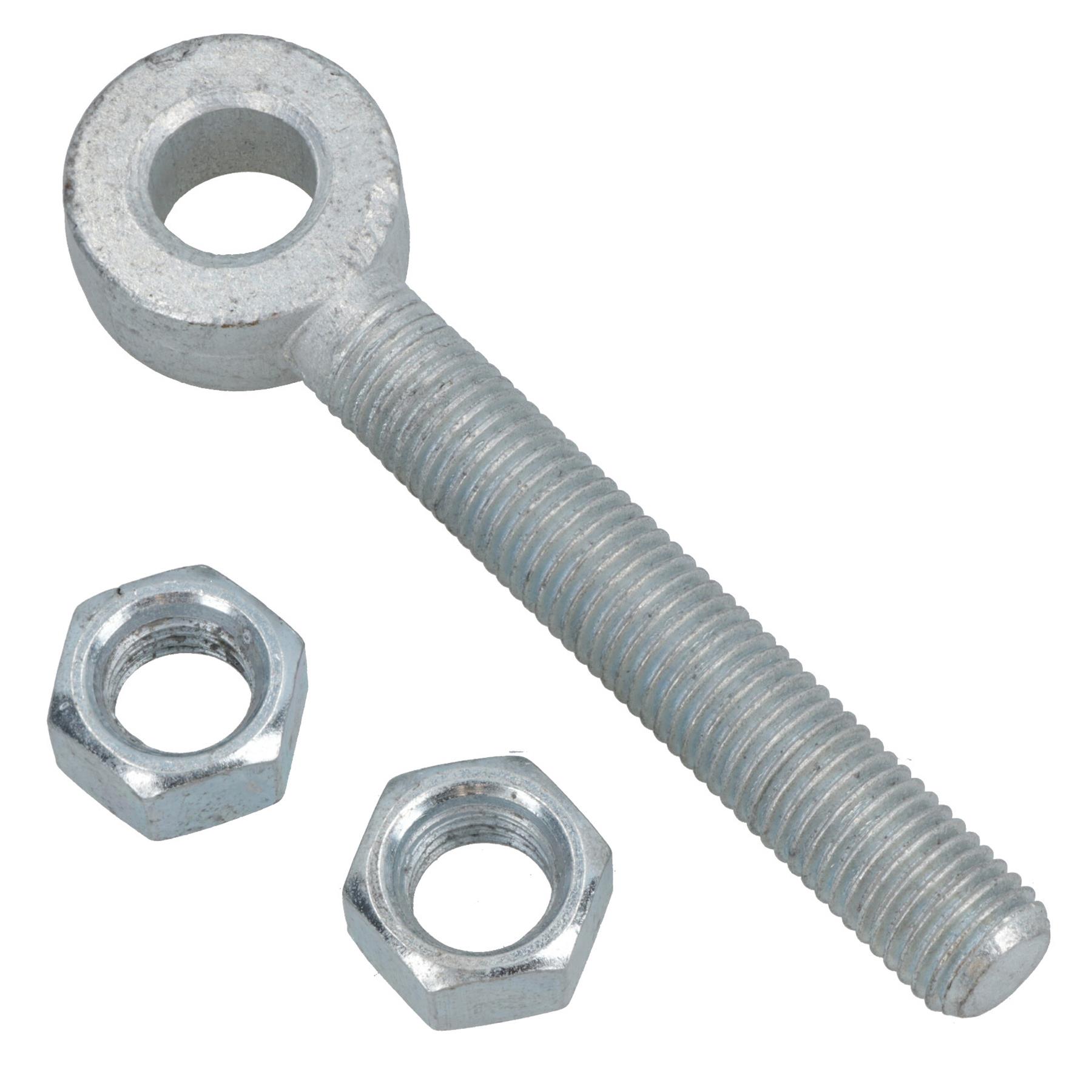 Swing Gate Long Eye Bolts Hinge + Nuts Adjustable Zinc Plated 12mm – 24mm - Picture 18 of 66