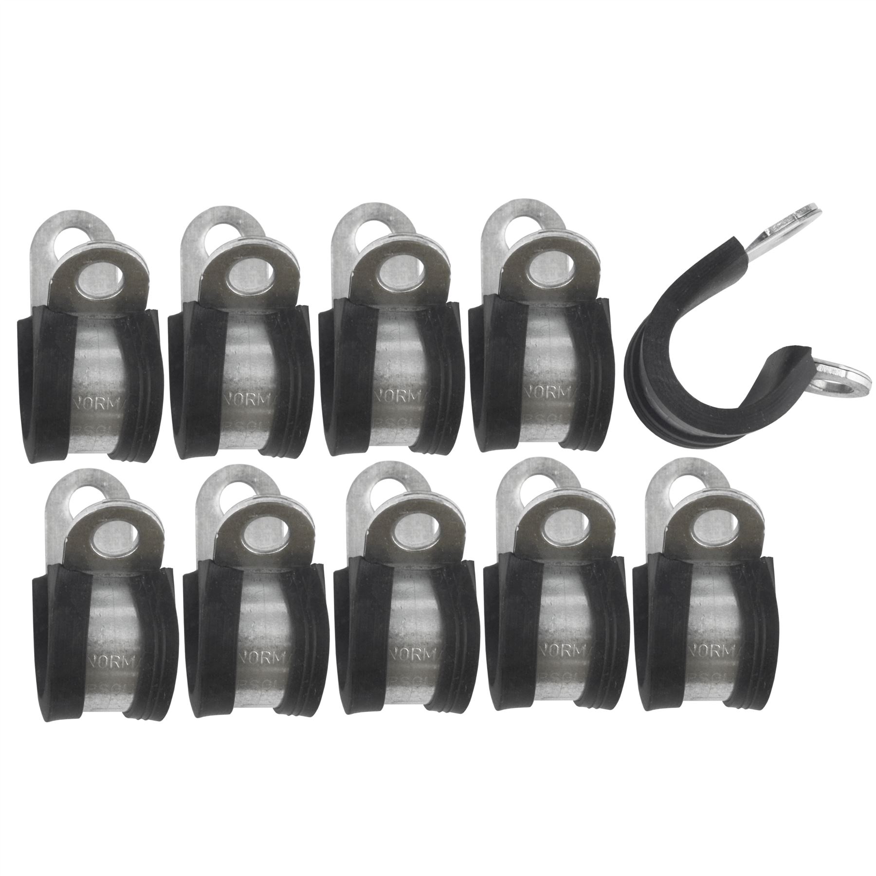 Brake Pipe Clips Rubber Lined P Clips Mounting Brackets Fixings 3/16 – 5/8 - Picture 4 of 5