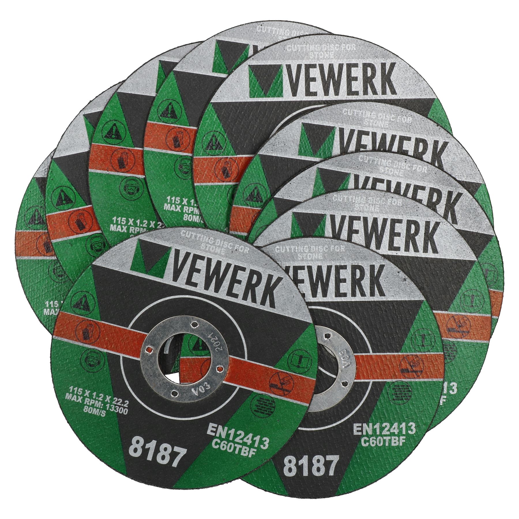 Thin Stone Concrete Cutting Discs for 41/2" Angle Grinders 115mm x 1