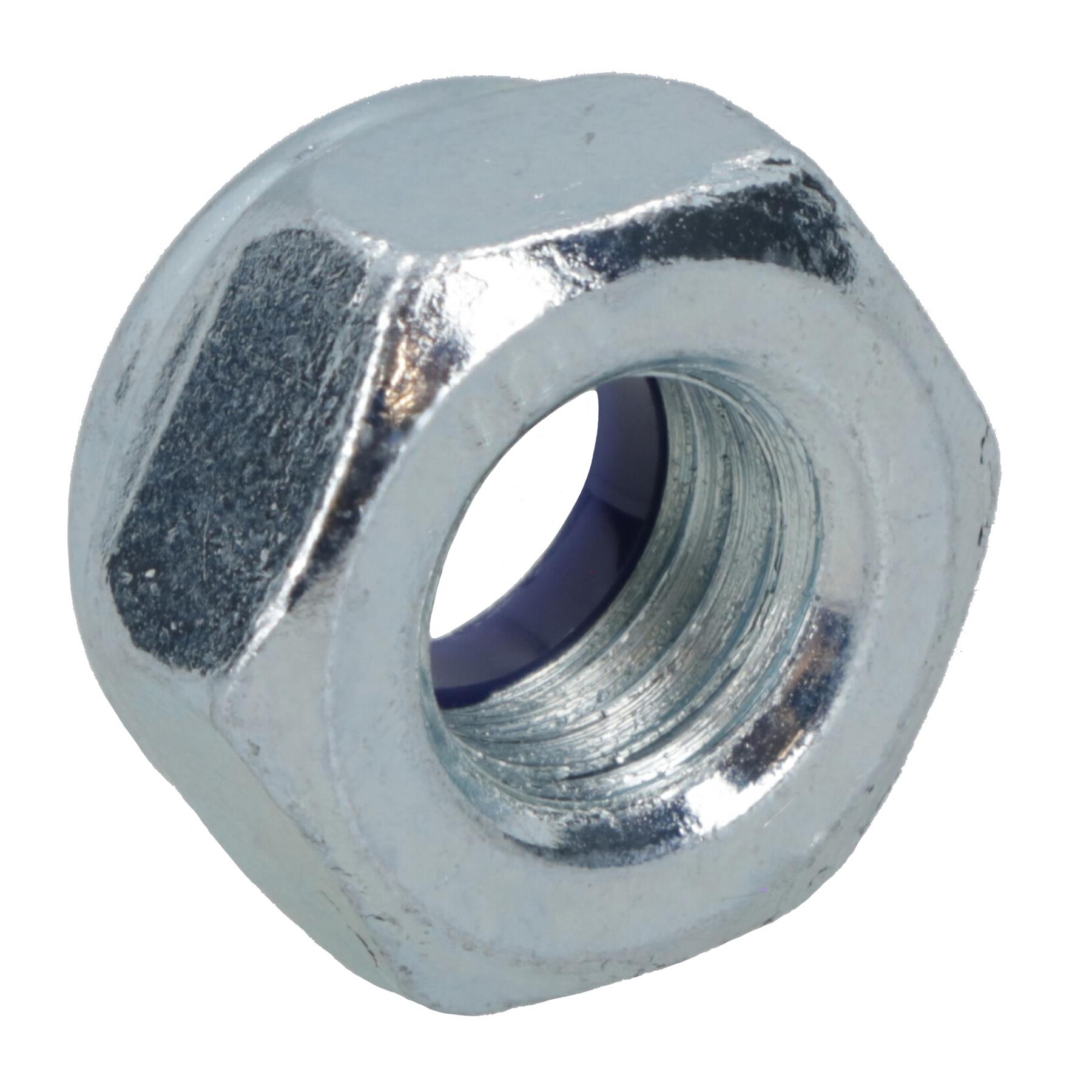 Sujetador de tuercas Nyloc M8 x 1,25 mm tuercas métricas hexagonales grado 8 galvanizado - Imagen 26 de 36