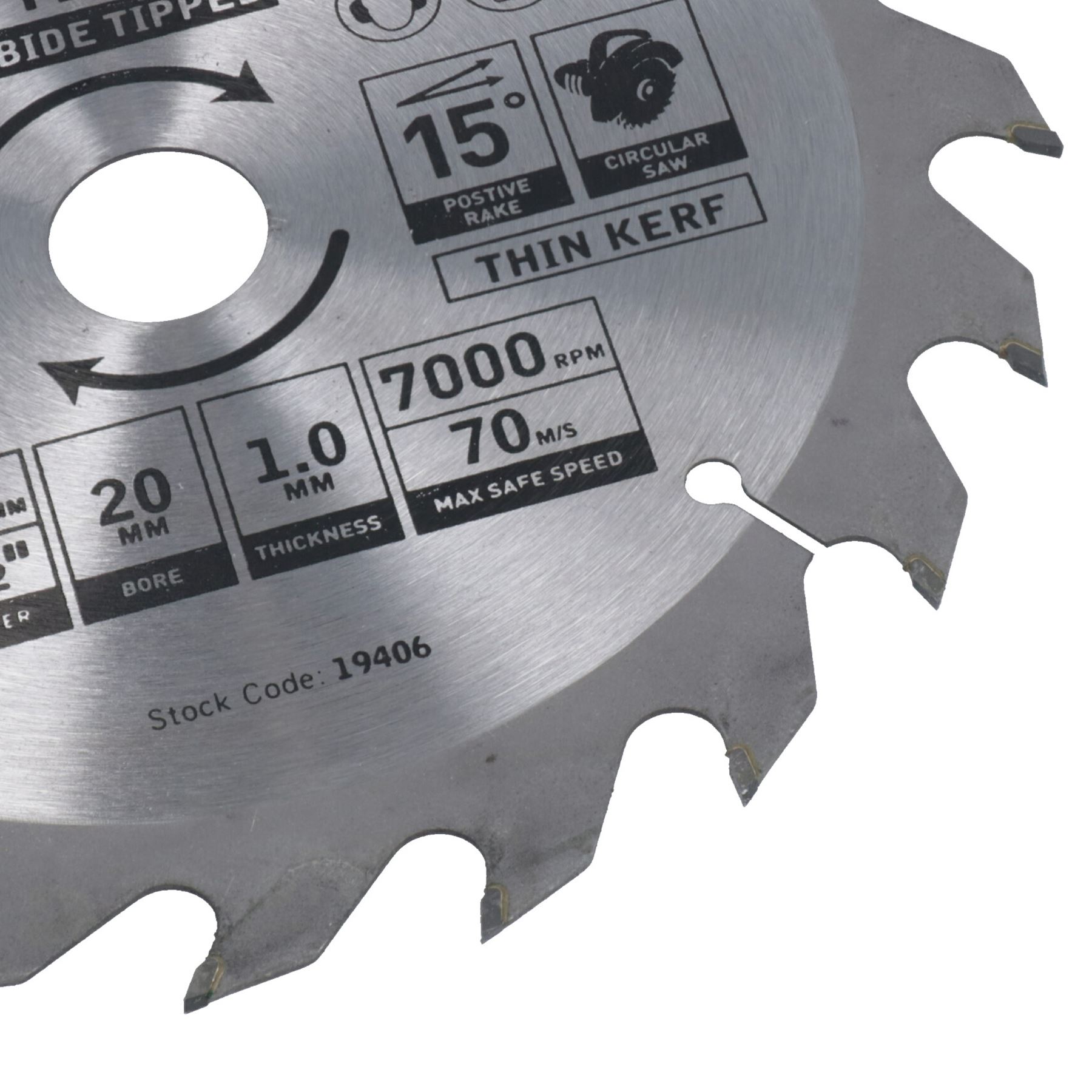 Circular Saw Blade 165mm x 20mm 20 Teeth TCT Coarse Cutting Disc Wood - Imagen 9 de 25