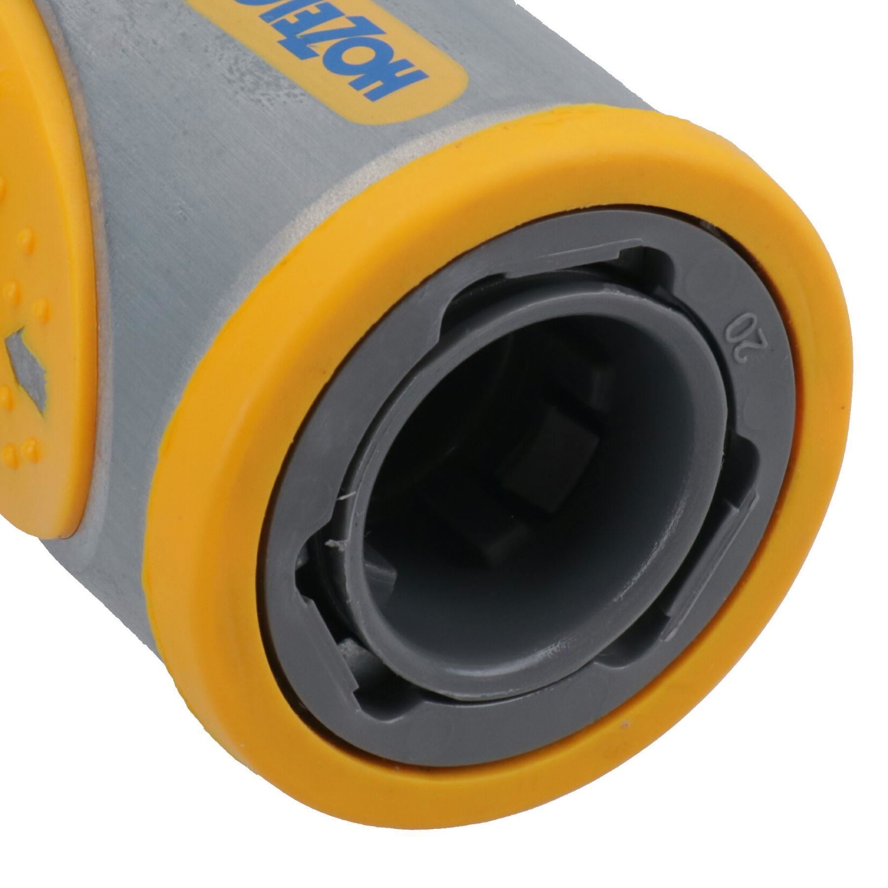 Conector de extremo de tubo de manguera de metal Hozelock montaje de liberación rápida riego profesional - Imagen 16 de 28