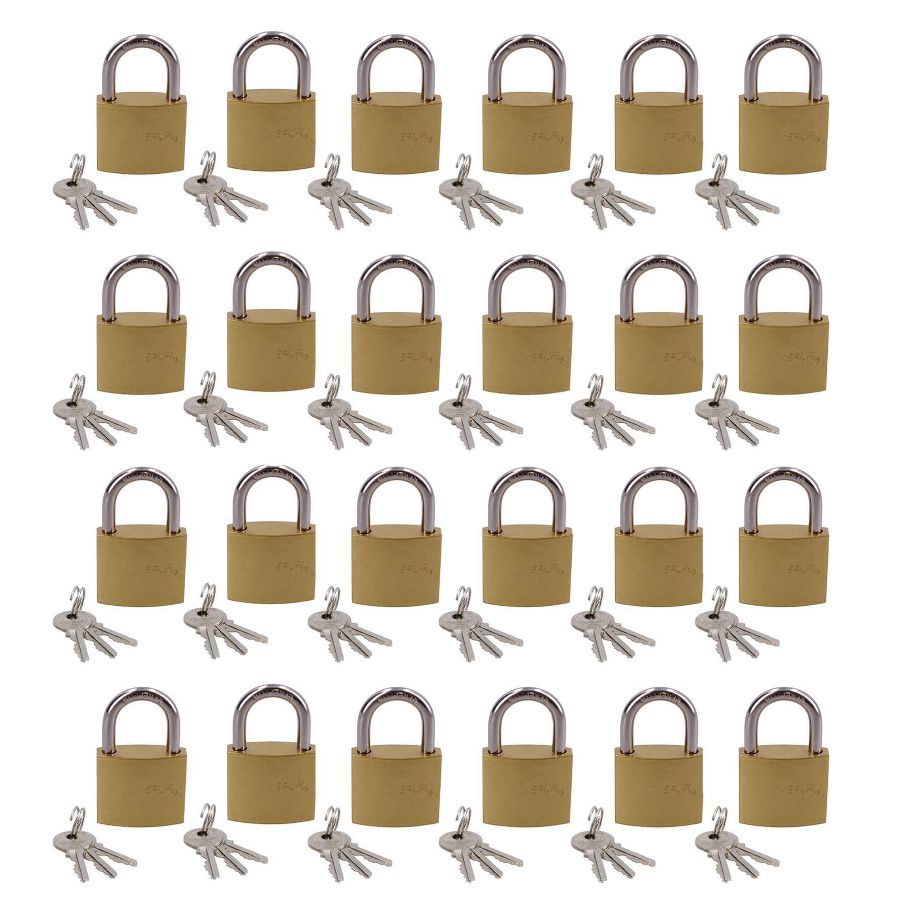 Heavy Duty 38mm Iron Brass Coated Padlock Security Lock Secure 3 Keys - Picture 12 of 12