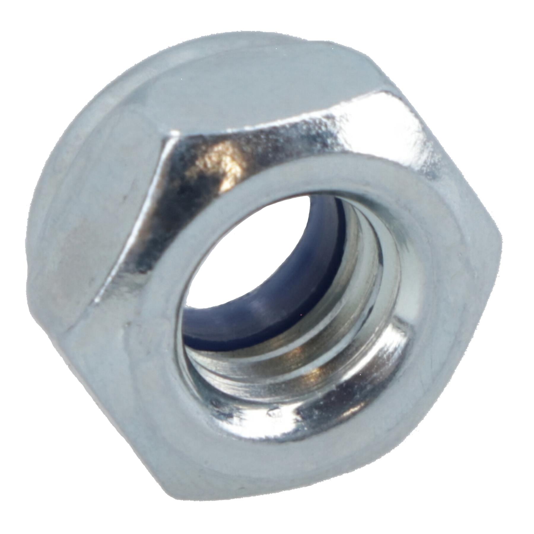 Sujetador de tuercas Nyloc M5 x 0,8 mm tuercas métricas hexagonales grado 8 galvanizado - Imagen 27 de 36
