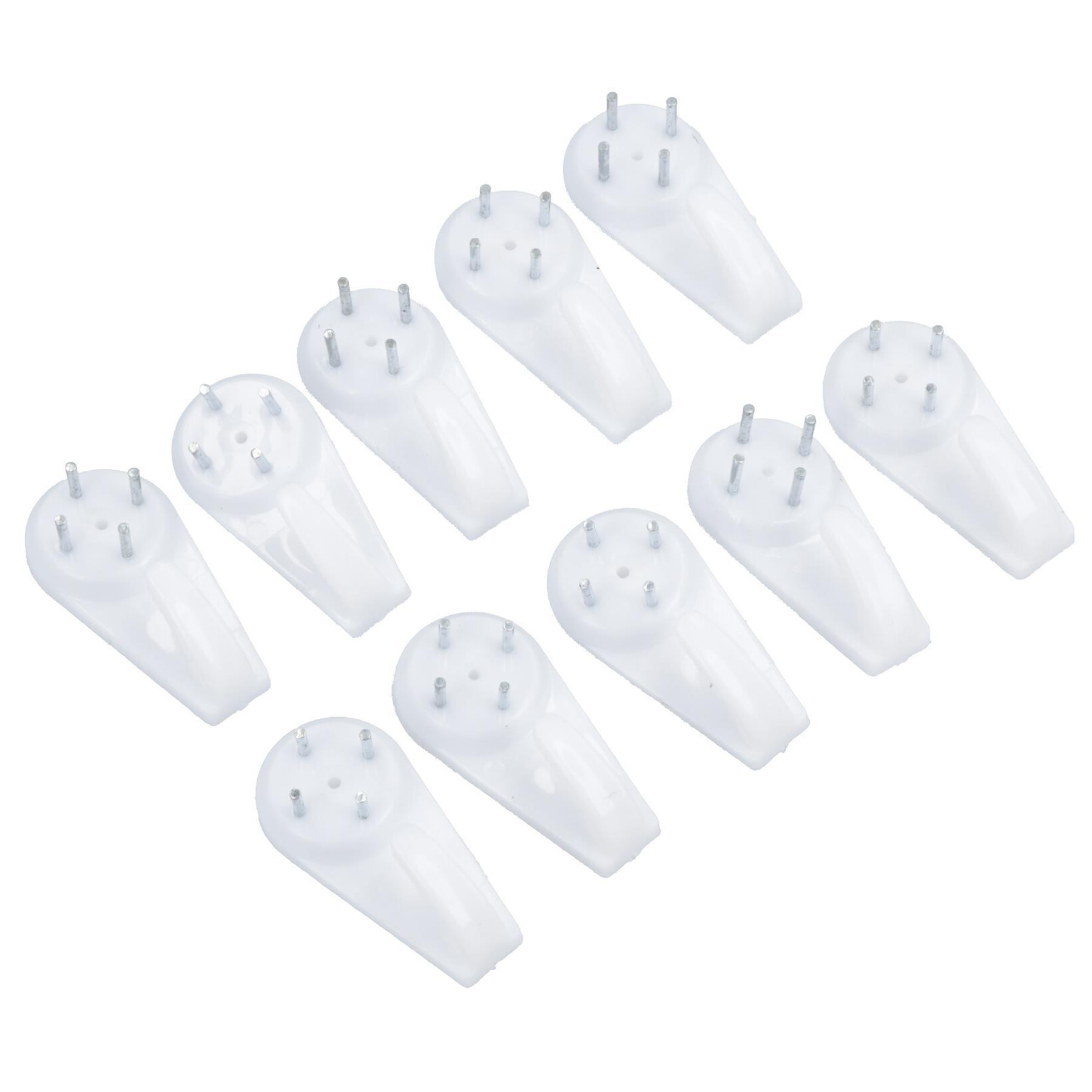 Hard Wall Nail In Hanging Hooks For Photo Frames Mirrors Pictures 40mm Large - Picture 10 of 21