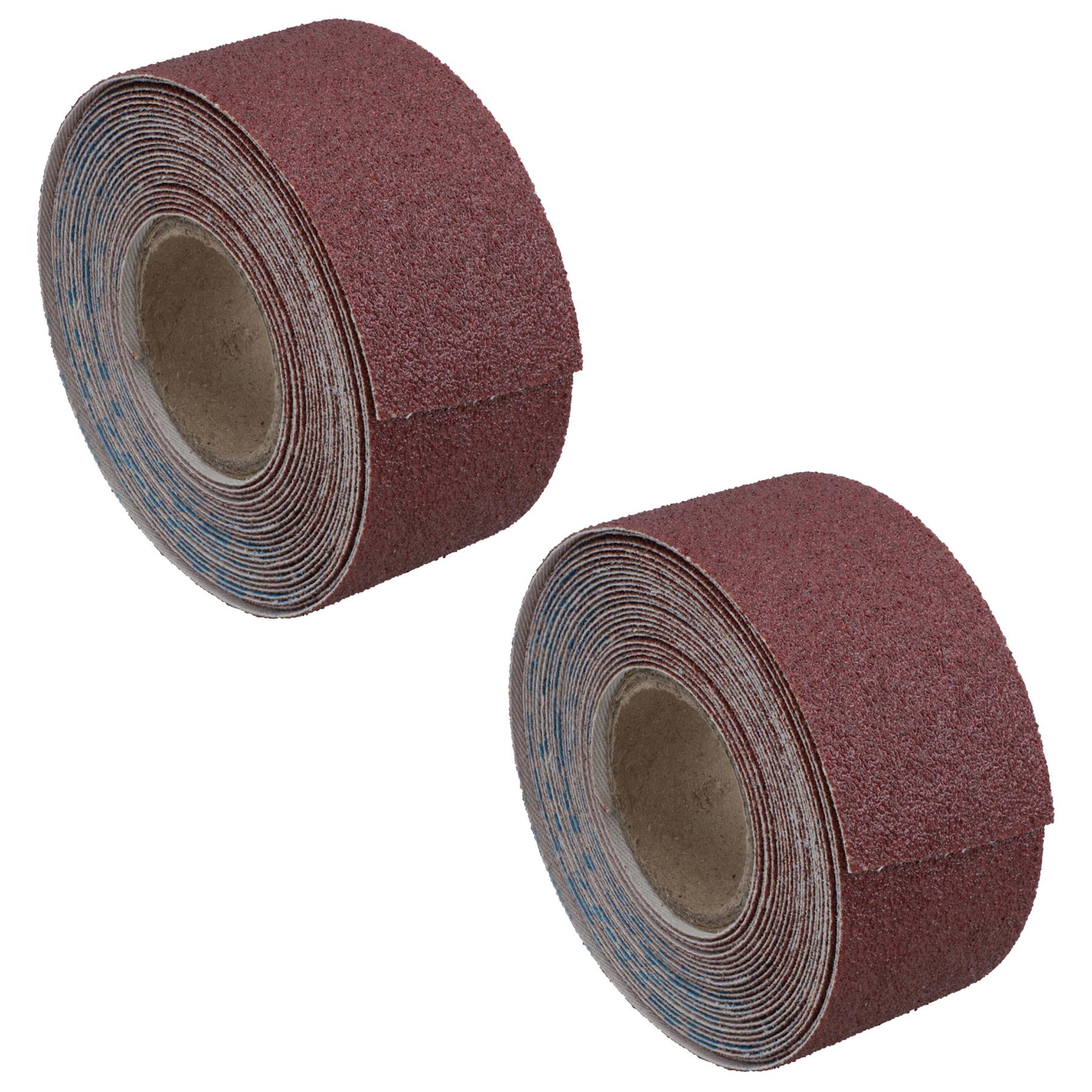 Rollo de tela de esmeril hoja de lijado abrasivo grano 80 3,8 cm x 460 cm óxido de aluminio - Imagen 8 de 21
