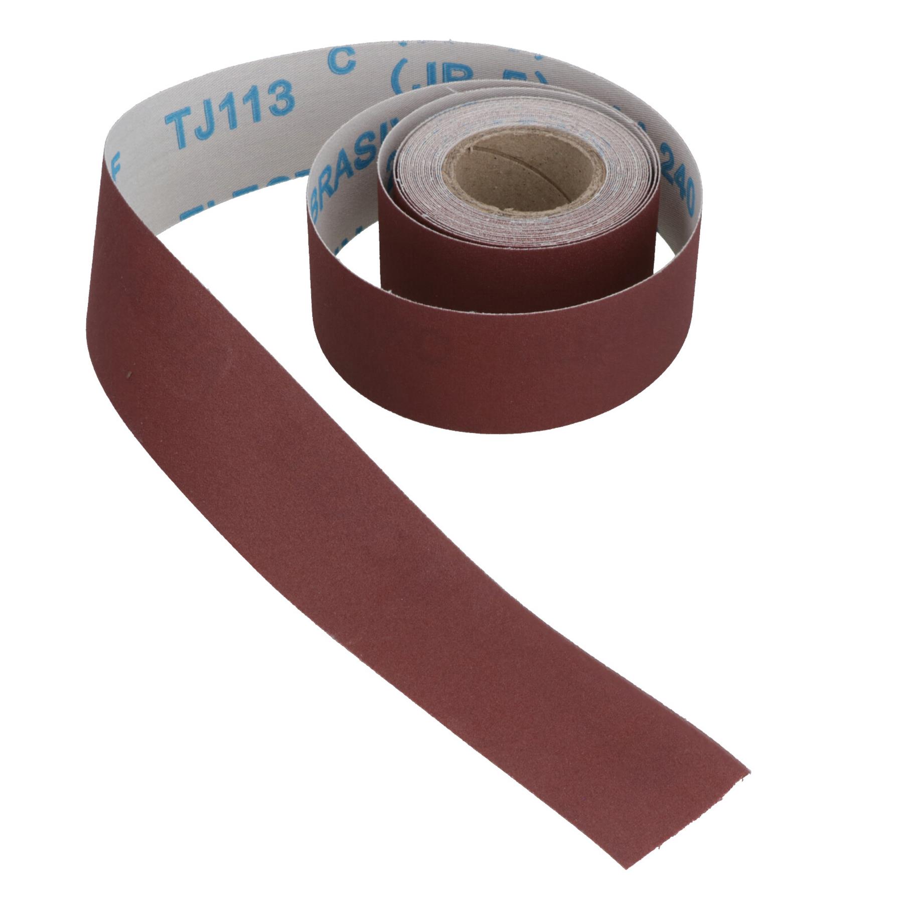Hoja de lijado abrasiva rollo de tela de esmeril 60-320 grano óxido de aluminio 38 mm de ancho - Imagen 30 de 37