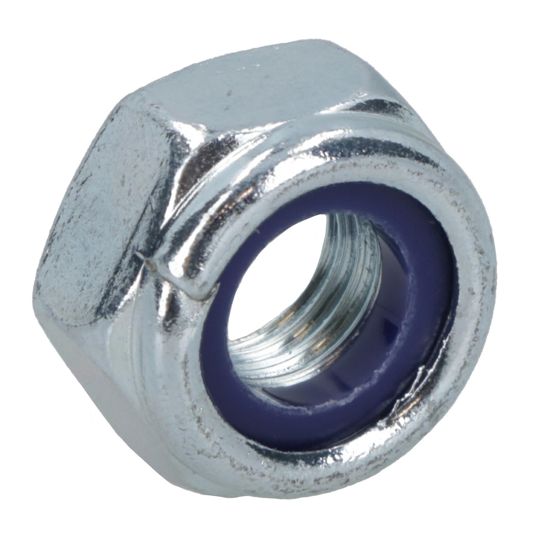 Sujetador de tuercas Nyloc M8 x 1,25 mm tuercas métricas hexagonales grado 8 galvanizado - Imagen 27 de 36