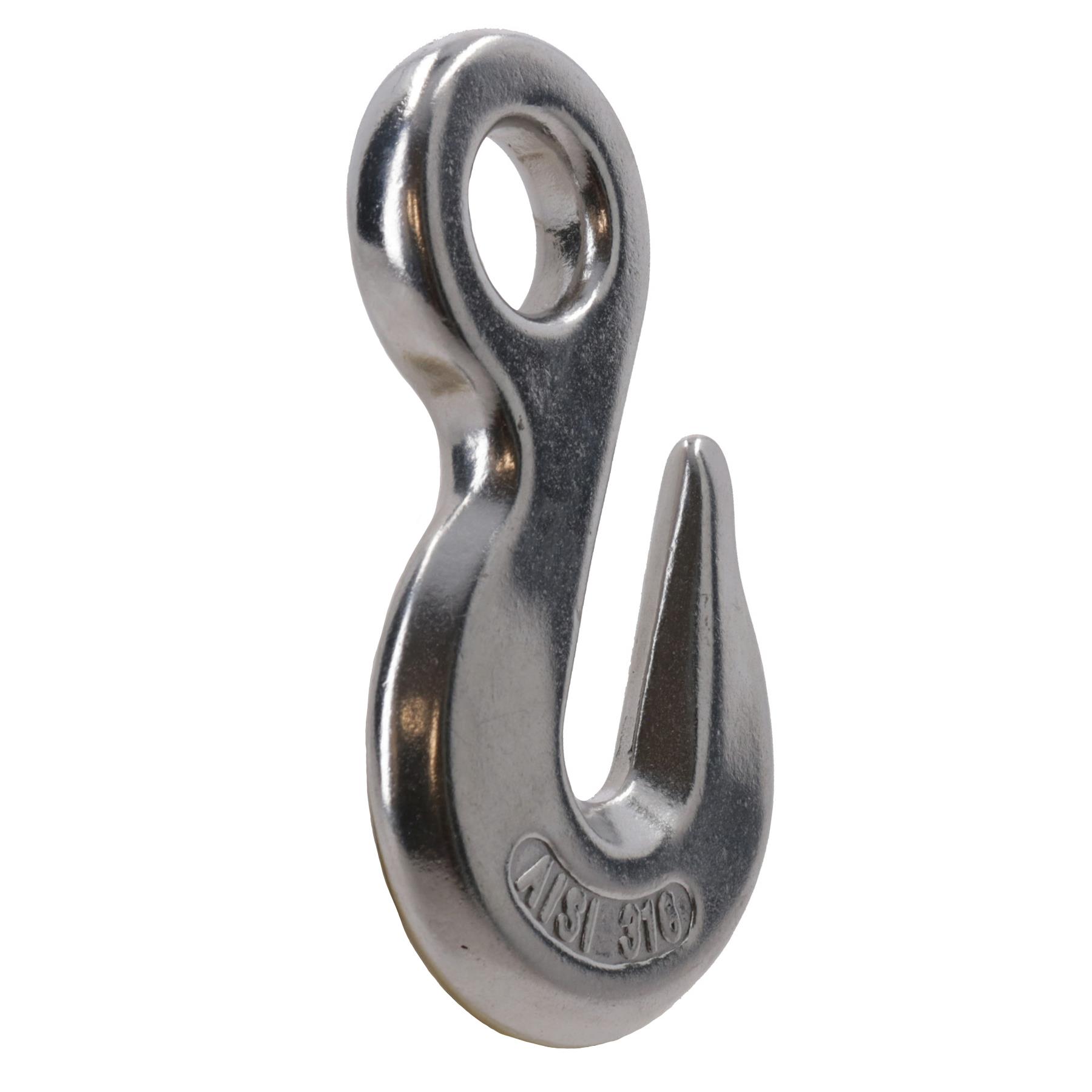 Gancho de agarre de ojo de 8 mm (5/16 pulgadas) soporte de cadena de acero inoxidable 316 elevación marina - Imagen 17 de 21