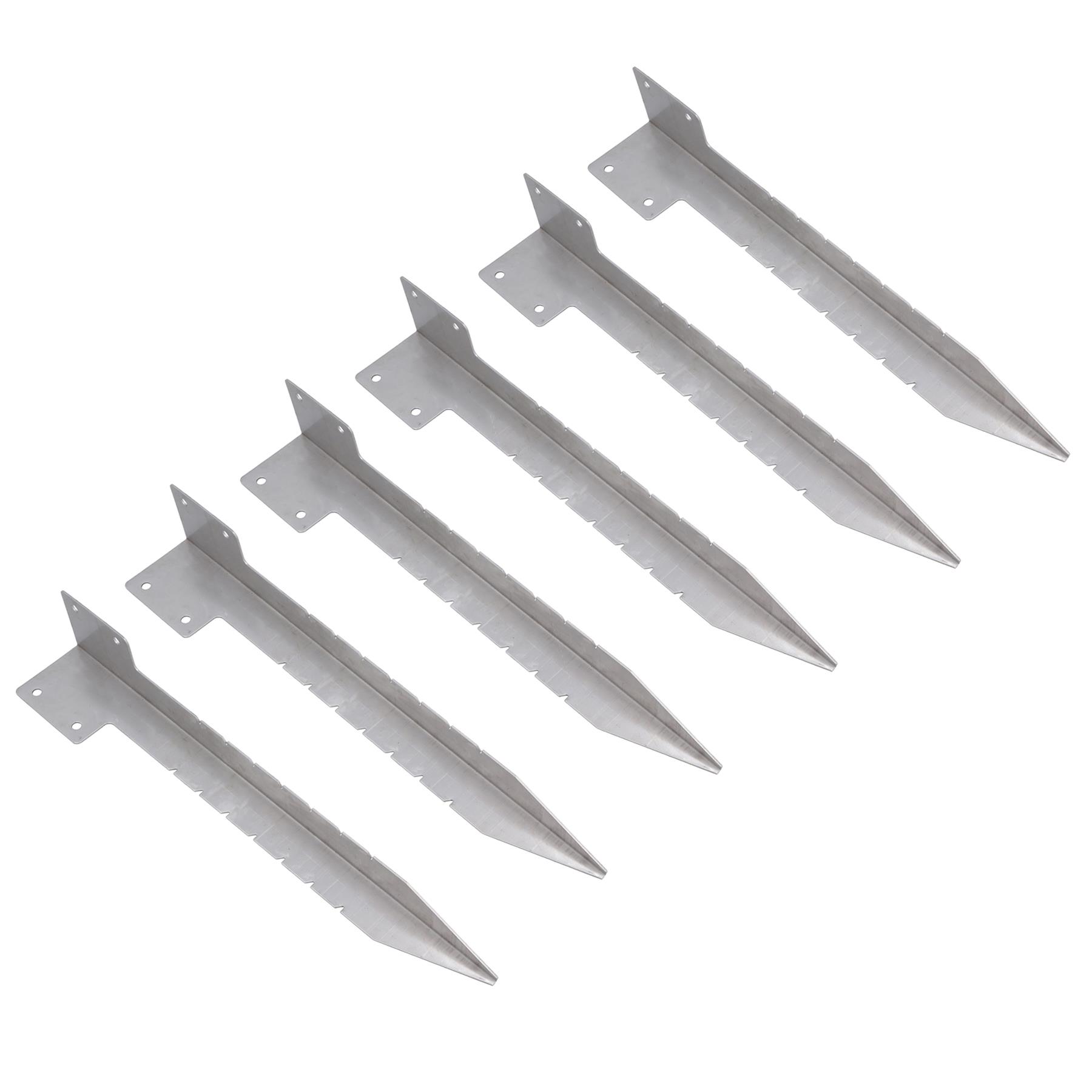 Pico de estaca de acero inoxidable con soporte de esquina individual para cama de jardín 440 mm - Imagen 34 de 51