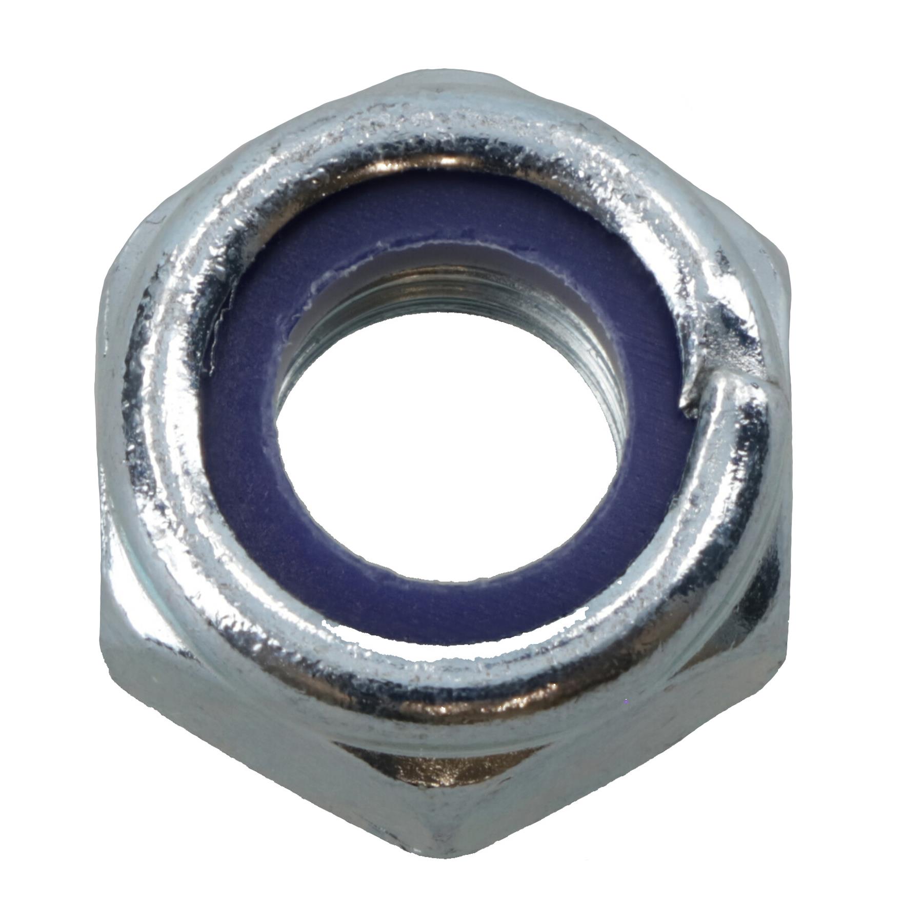 Sujetador de tuercas Nyloc M8 x 1,25 mm tuercas métricas hexagonales grado 8 galvanizado - Imagen 11 de 36