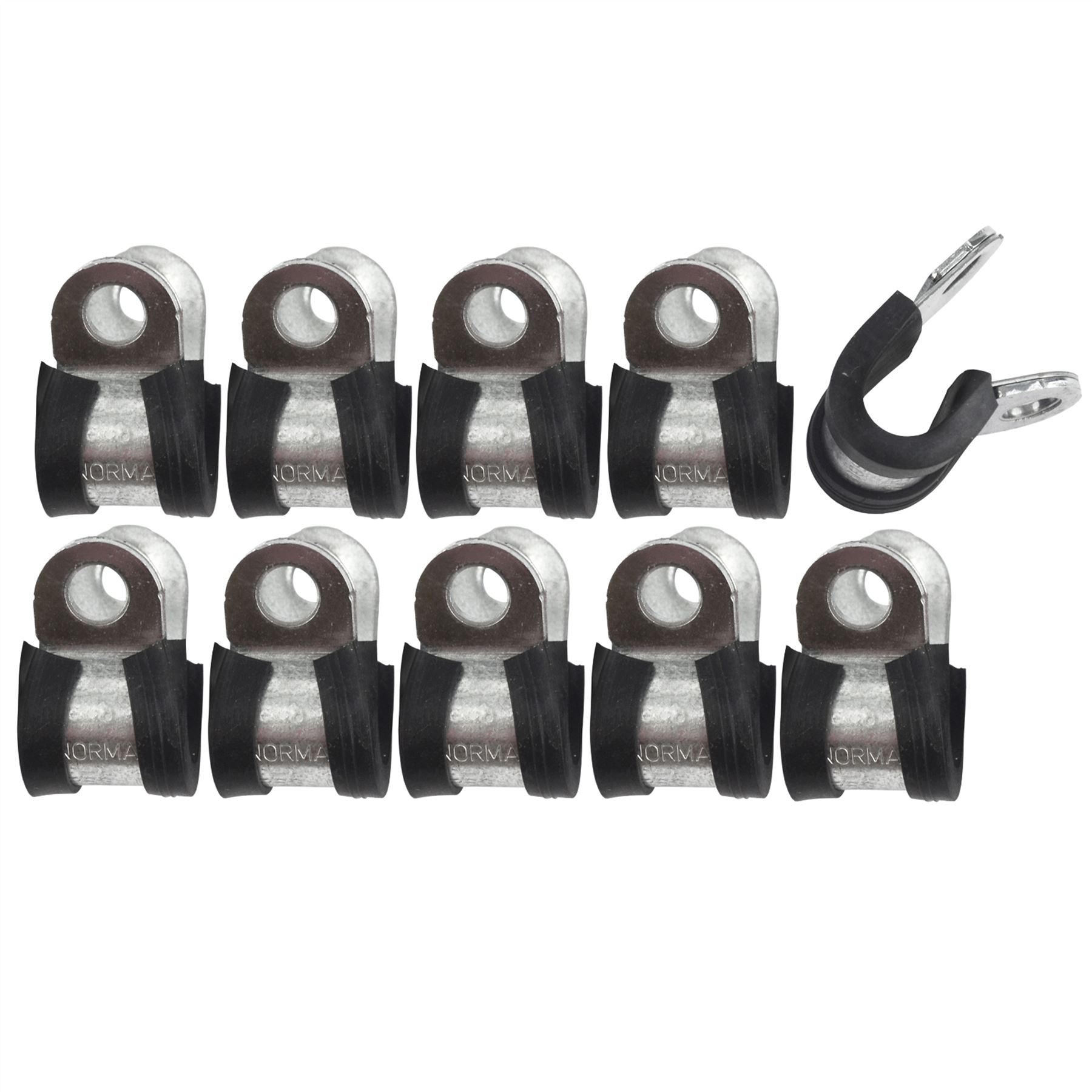 Brake Pipe Clips Rubber Lined P Clips Mounting Brackets Fixings 3/16 – 5/8 - Picture 3 of 5