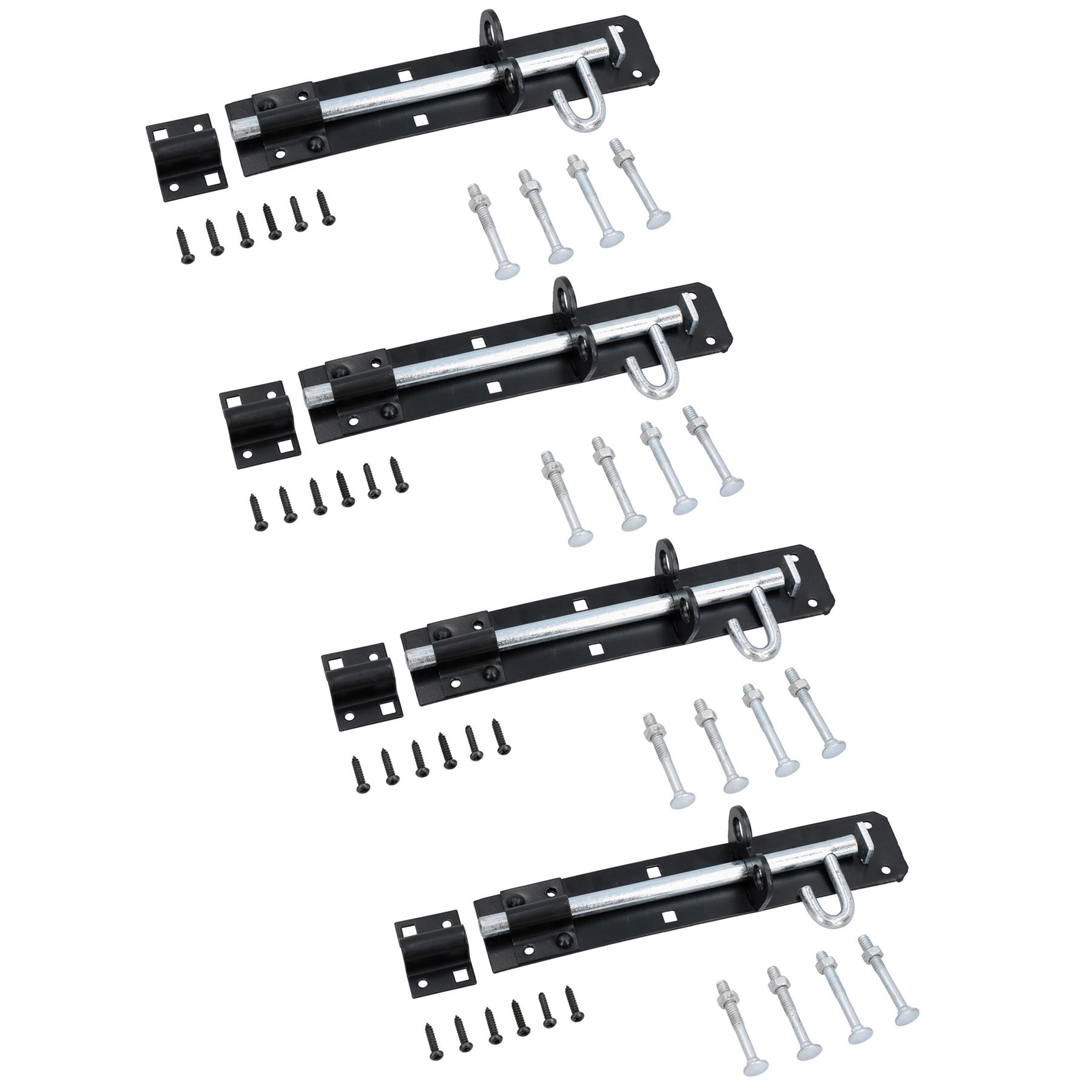8” (200mm) Brenton Slip Bolt Padbolt Slide Latch Lock Catch Sheds Gates - Picture 6 of 6