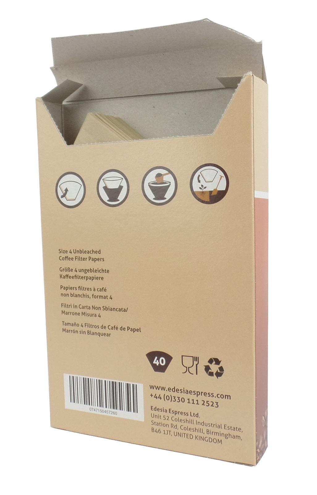 Coffee Filters Size Papers Unbleached Brown Replacement For Machine Maker UK Y