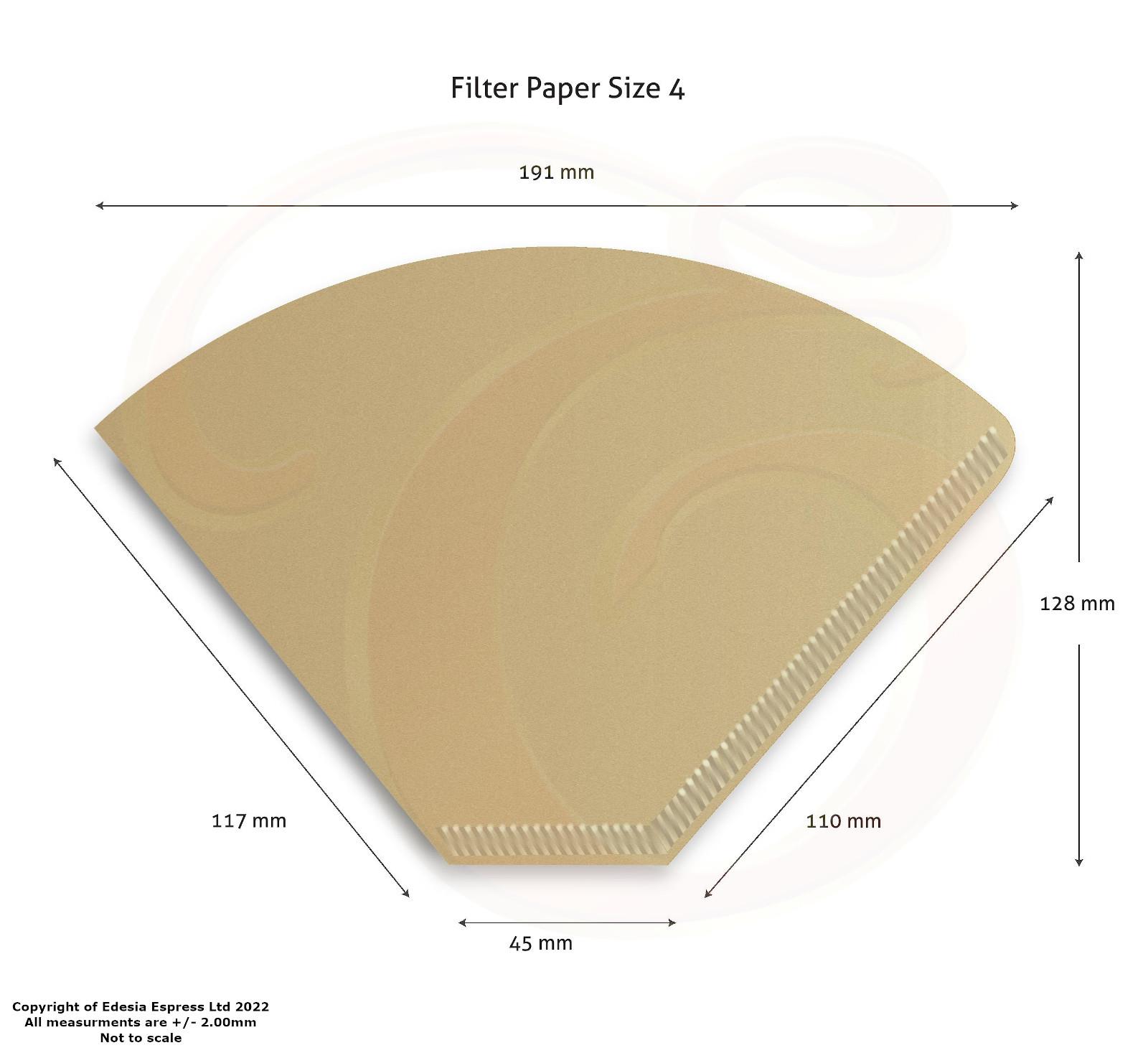 Coffee Filters Size 4 Papers Unbleached Brown Replacement for Machine