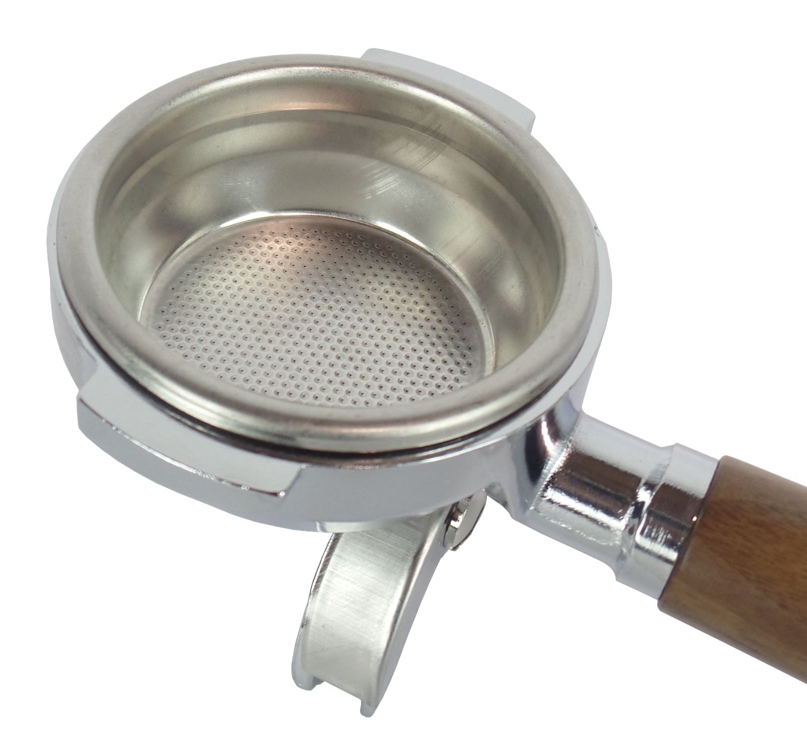 MAGISTER Portafilter Coffee Espresso Machine Walnut Handle 2 Spout