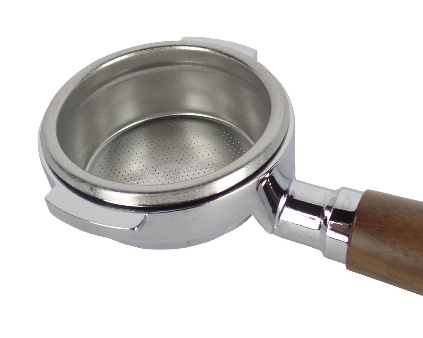 QUICKMILL Bottomless Portafilter Espresso Walnut Handle Triple Shot