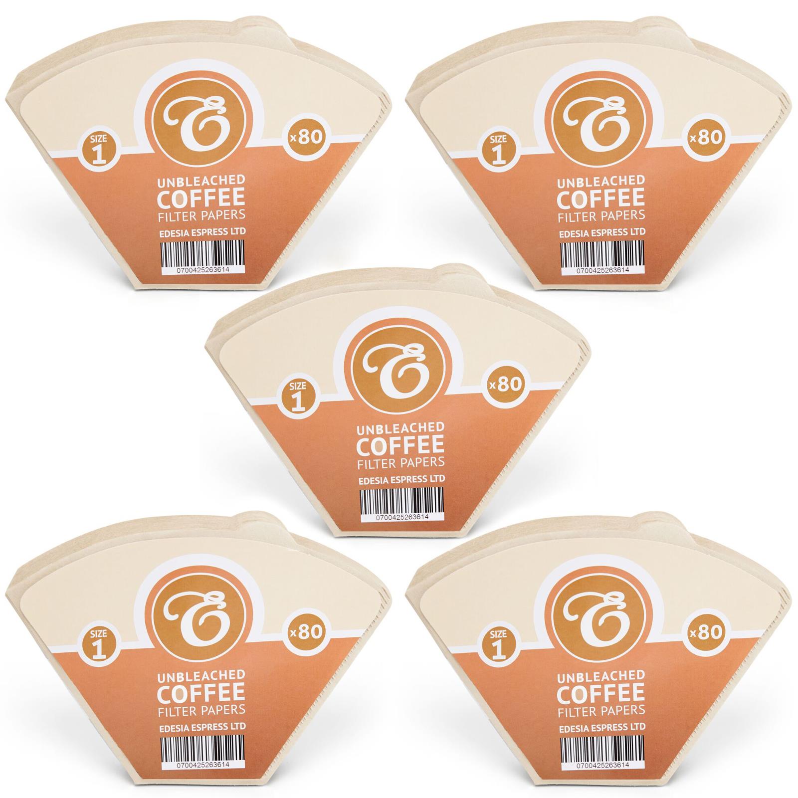 Size 1 / 101 / 1K Coffee Filter Paper Cones, Unbleached Melitta