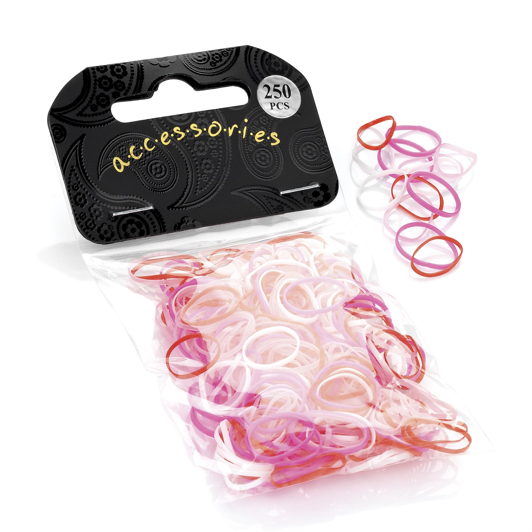 Pink Mini Hair Elastic Bands Headbands For Braids Or Cornrows Hair