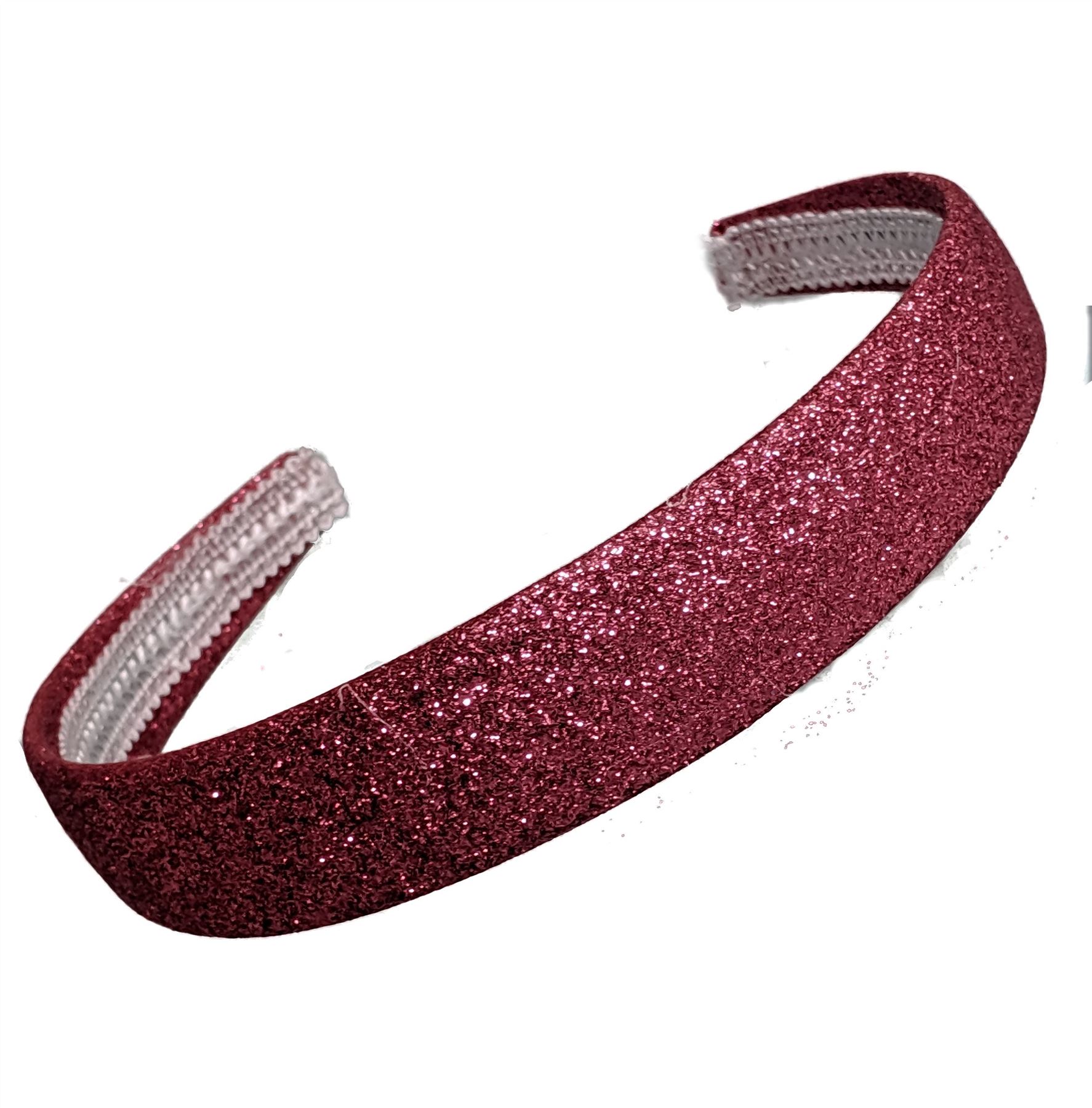 Ladies Girls Dark Pink Glitter Headband Alice Hair Band eBay
