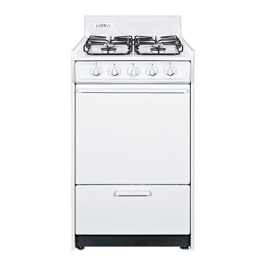 Summit 20" Gas Range with Battery Ignition White 761101028316 eBay