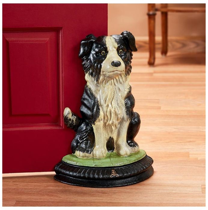 Design Toscano SP408 Border Collie Dog Iron Doorstop eBay