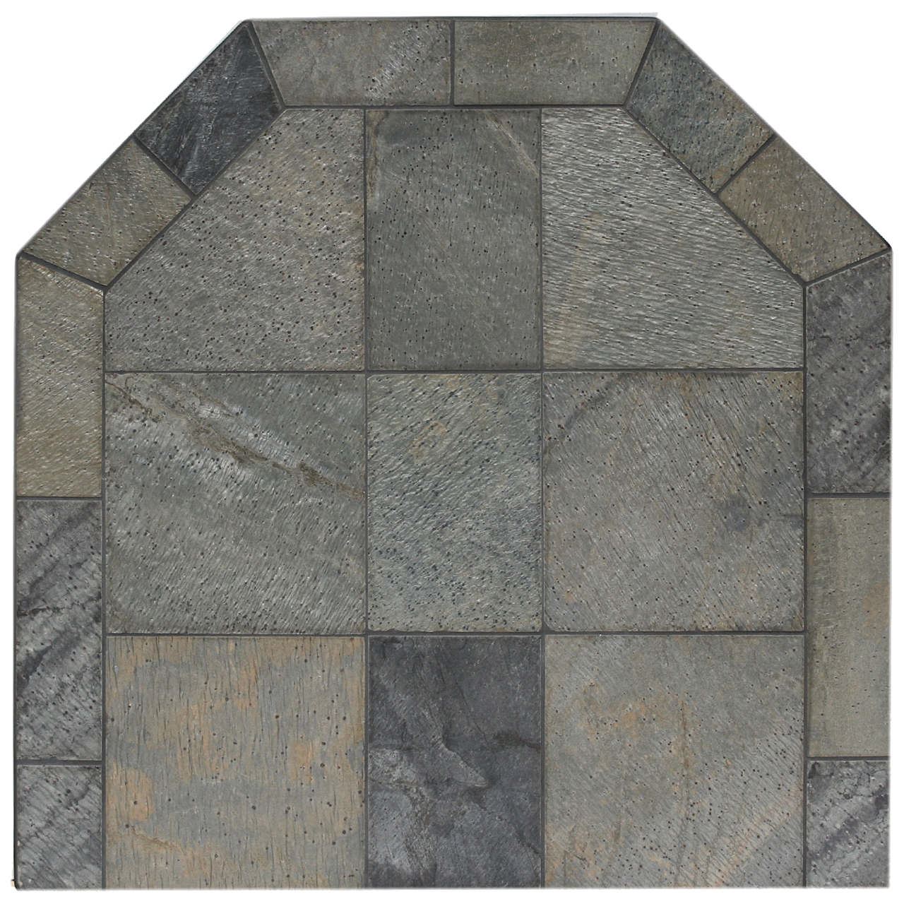 NY Hearth 36" x 36" Silver Polished Slate Hearth Pad Standard